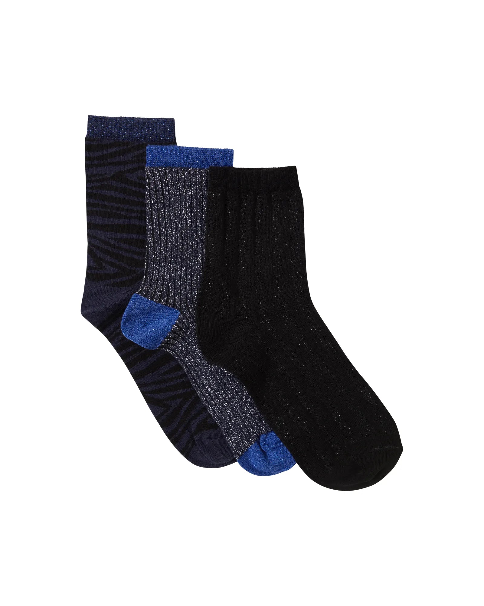 FALUVIE Socks 3-Pack - Navy Blazer Mix