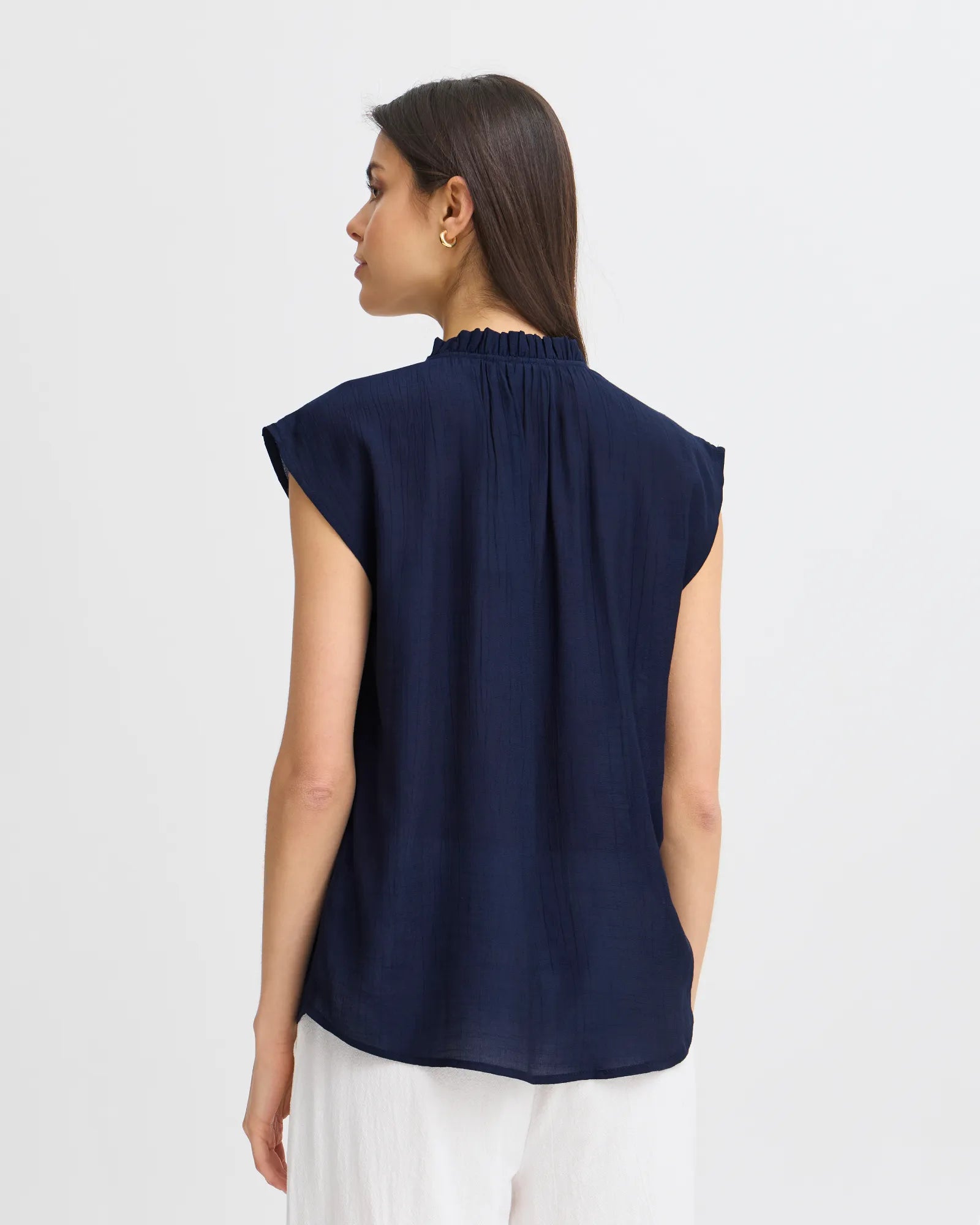 FRALYSSA Blouse - Navy Blazer