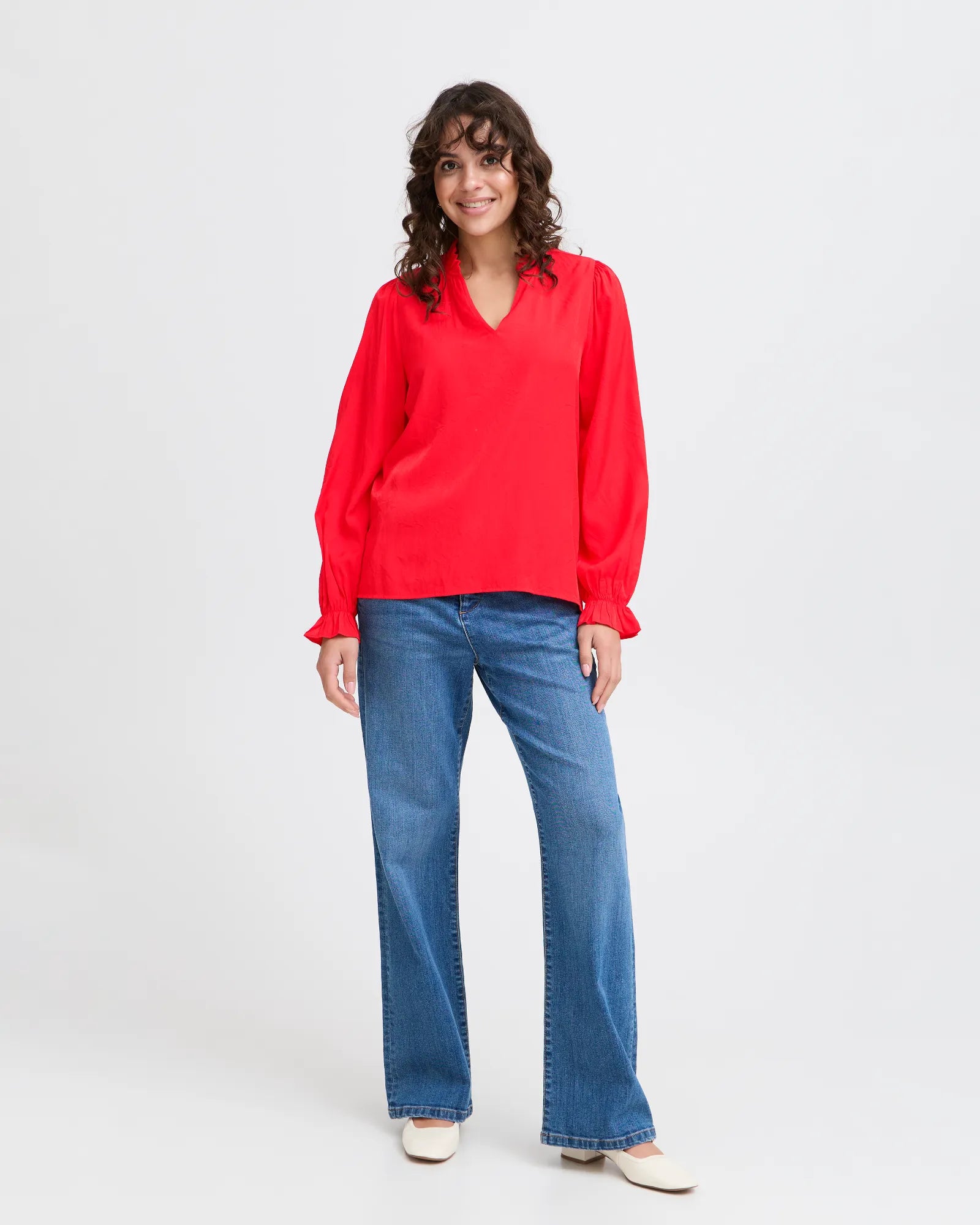 Diana Blouse - Poinsettia