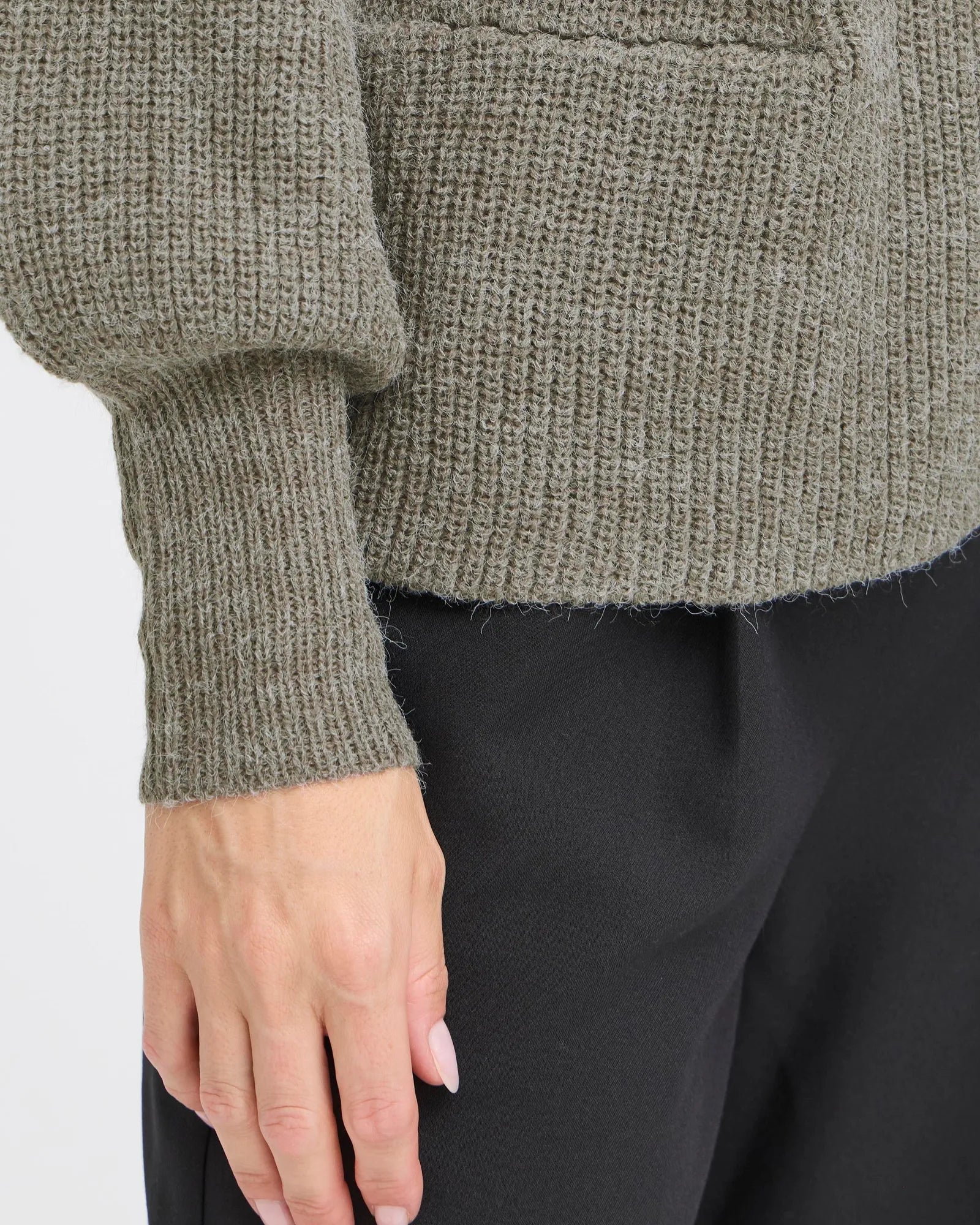 FRERETTA Cardigan - Dusty Olive