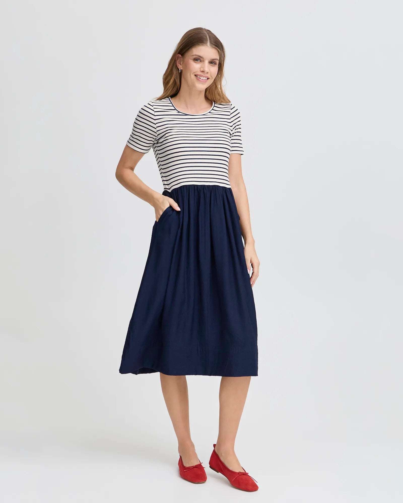 FRJUNDY Dress - Navy Blazer Mix