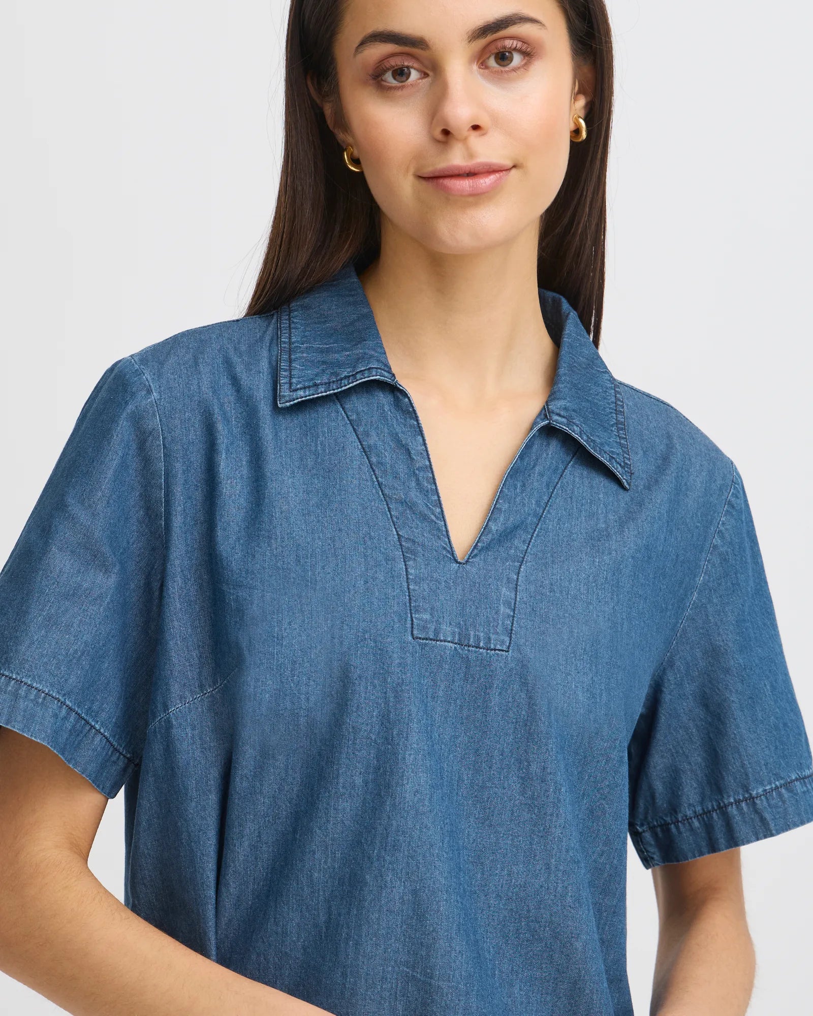 FRKINDRA Blouse - Clear Blue Denim