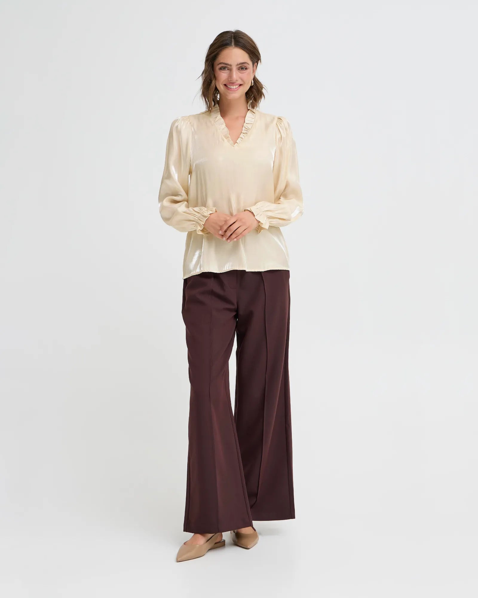 FRYOLANDA Blouse - Oyster Grey