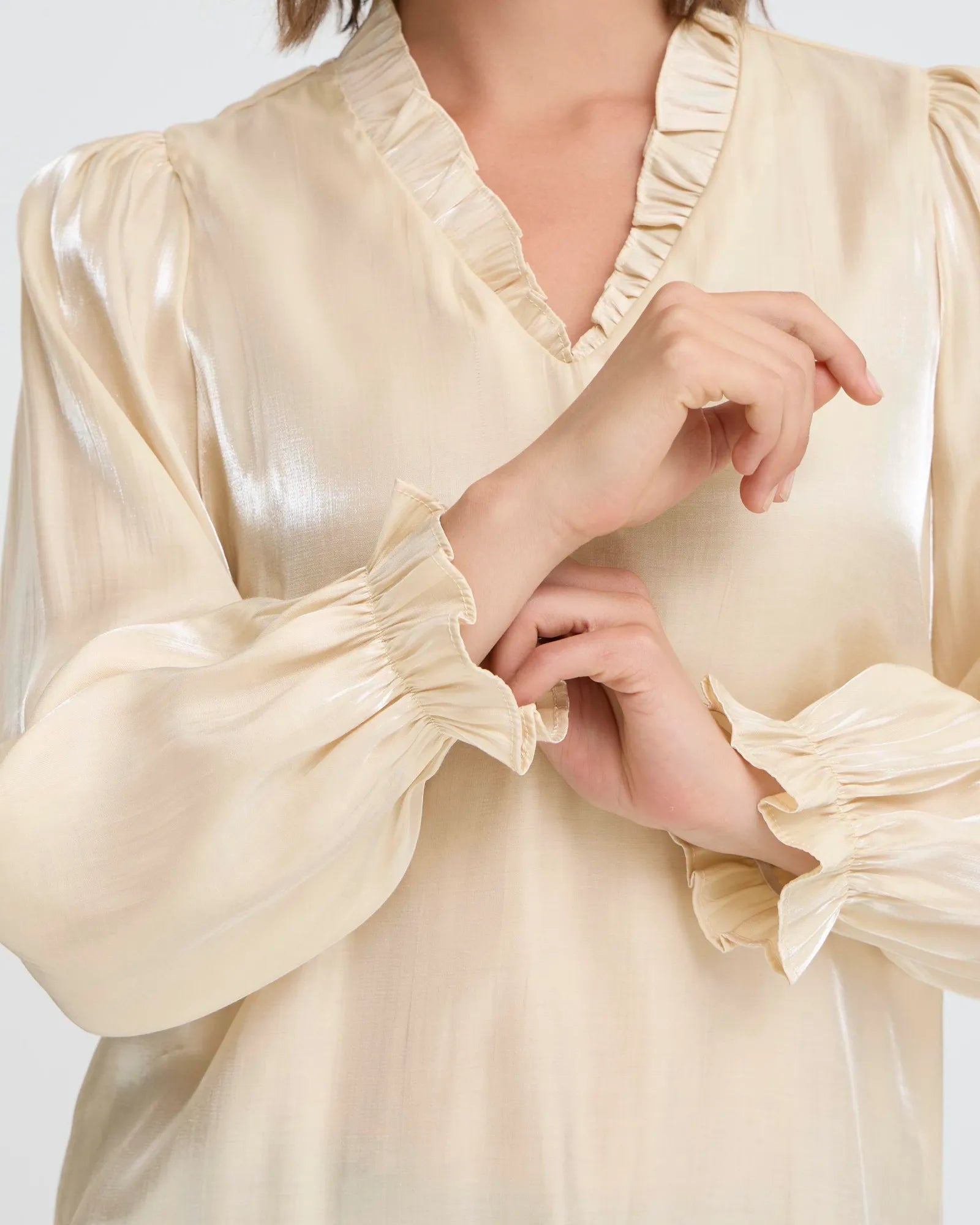 FRYOLANDA Blouse - Oyster Grey