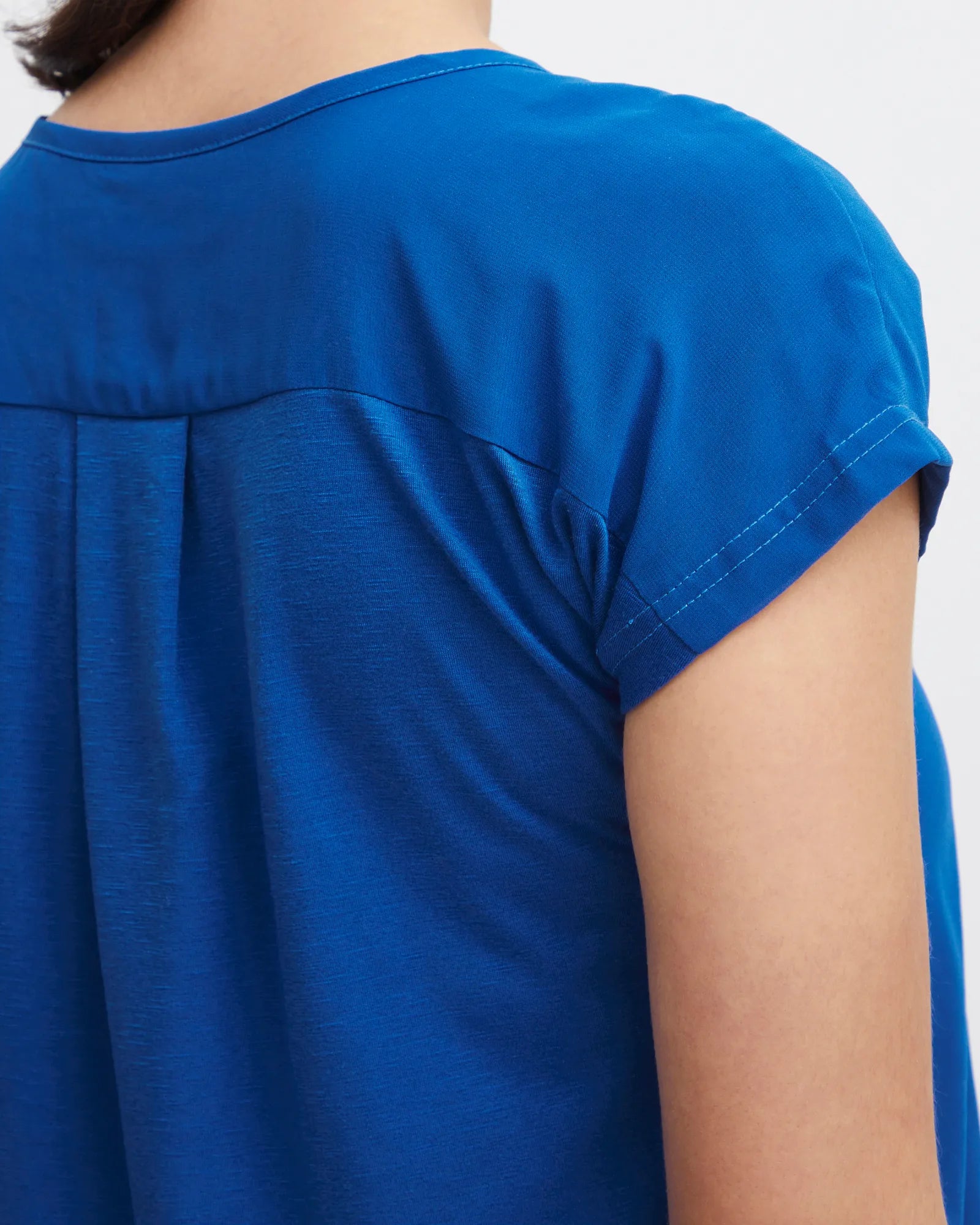 Zawov Short Sleeve Blouse - Beaucoup Blue