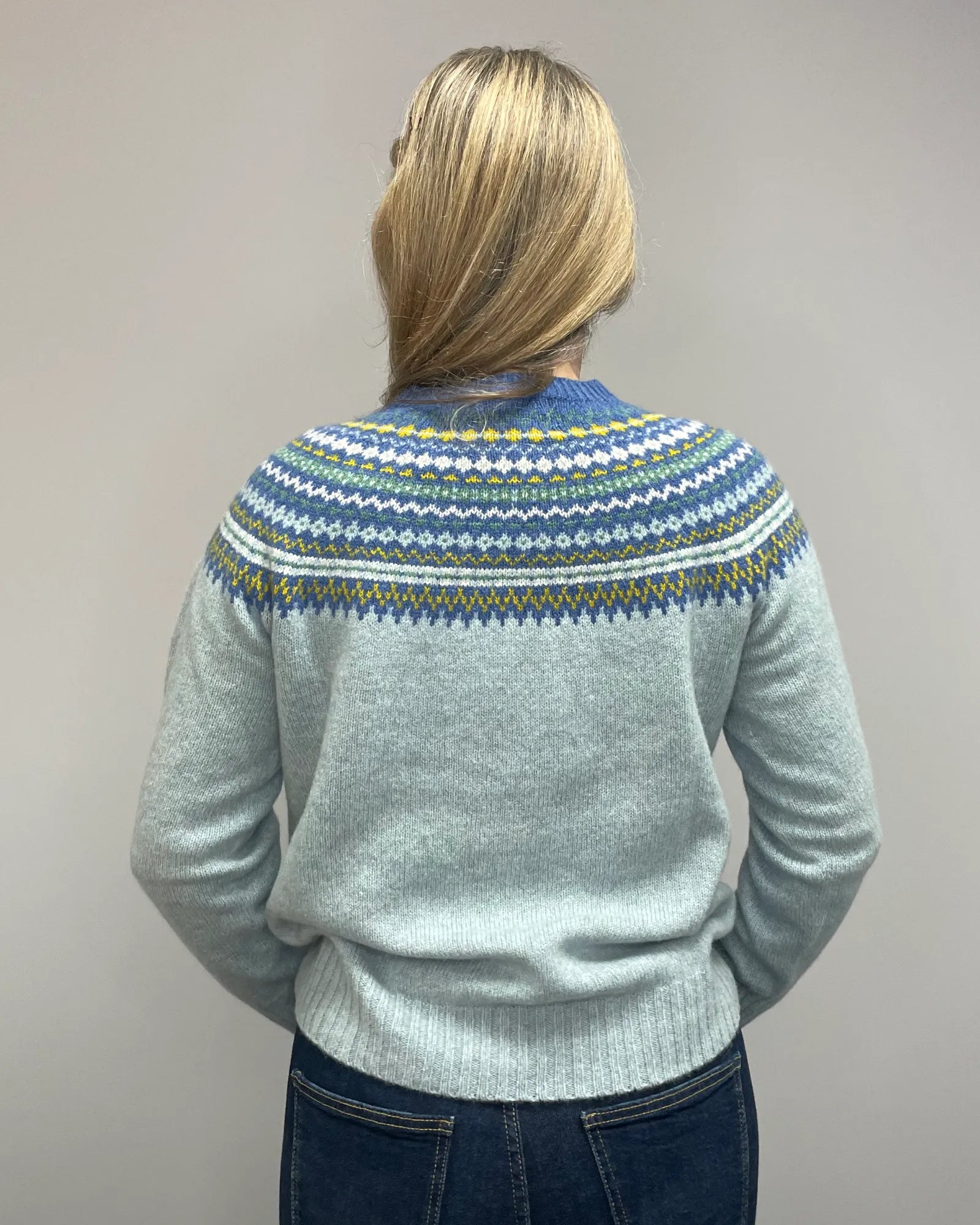 Women's Knitted Fair Isle Jumper (L5218/7) - Haar