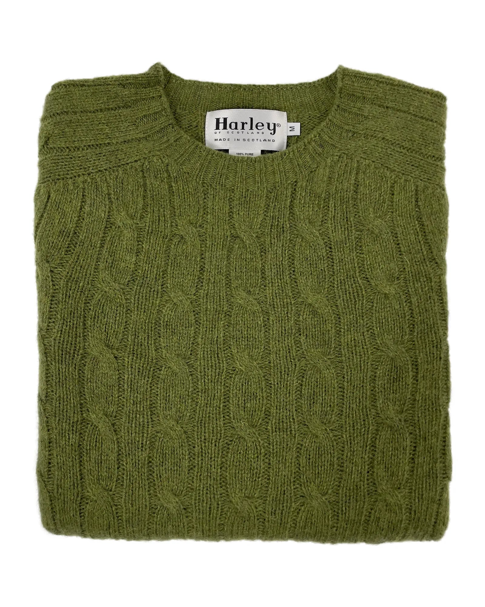 Mens Knitted Crew Neck Jumper (M3233/7) - Olive Grove
