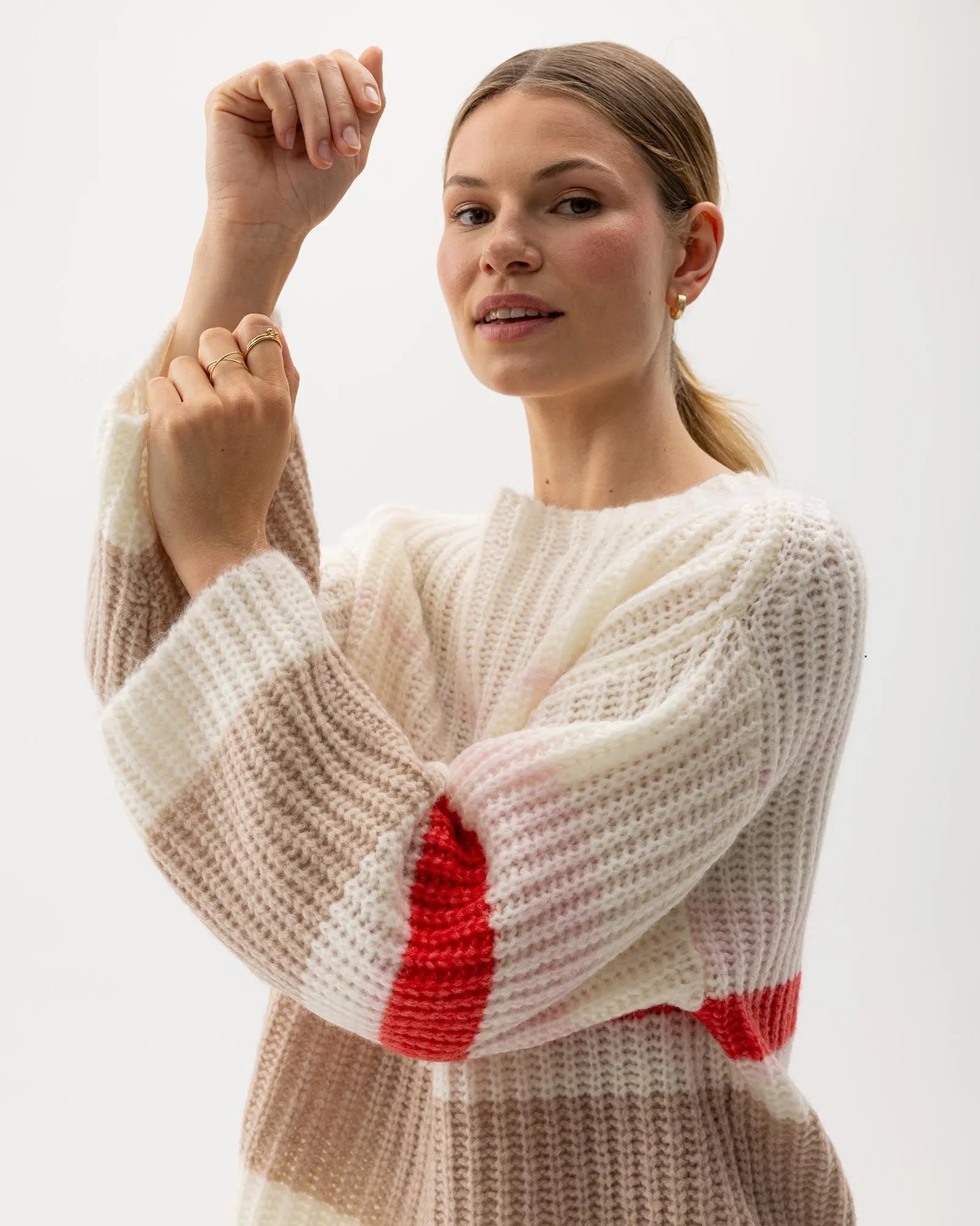 Cajsa Sweater - Off White/Multi