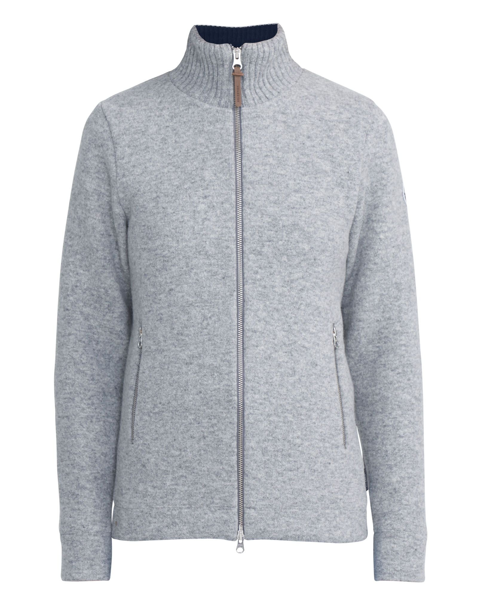 Claire Knitted Windproof Jacket - Grey Mel.