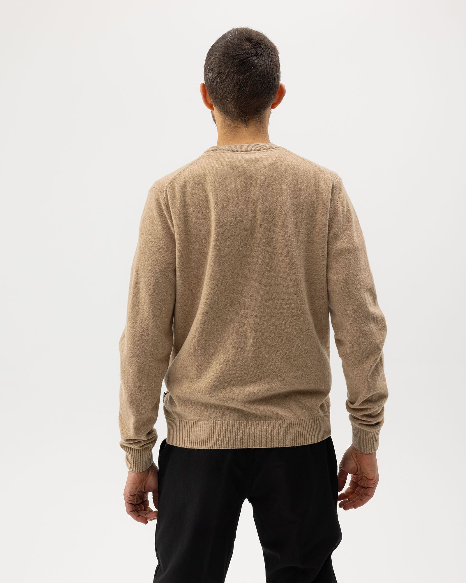 Dennis Crew Neck Jumper - Khaki