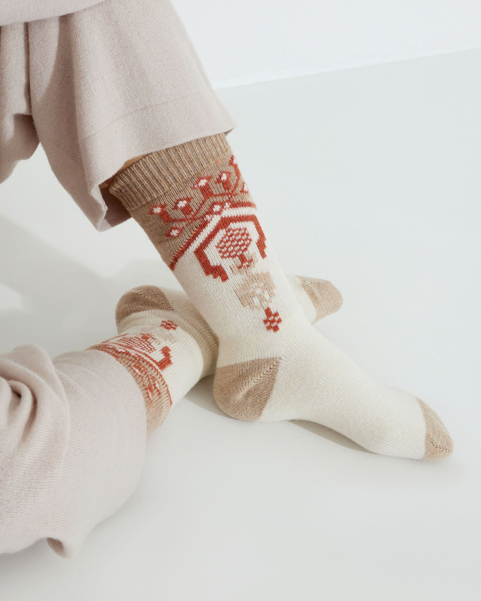 Duvnas Knitted Socks - Sand
