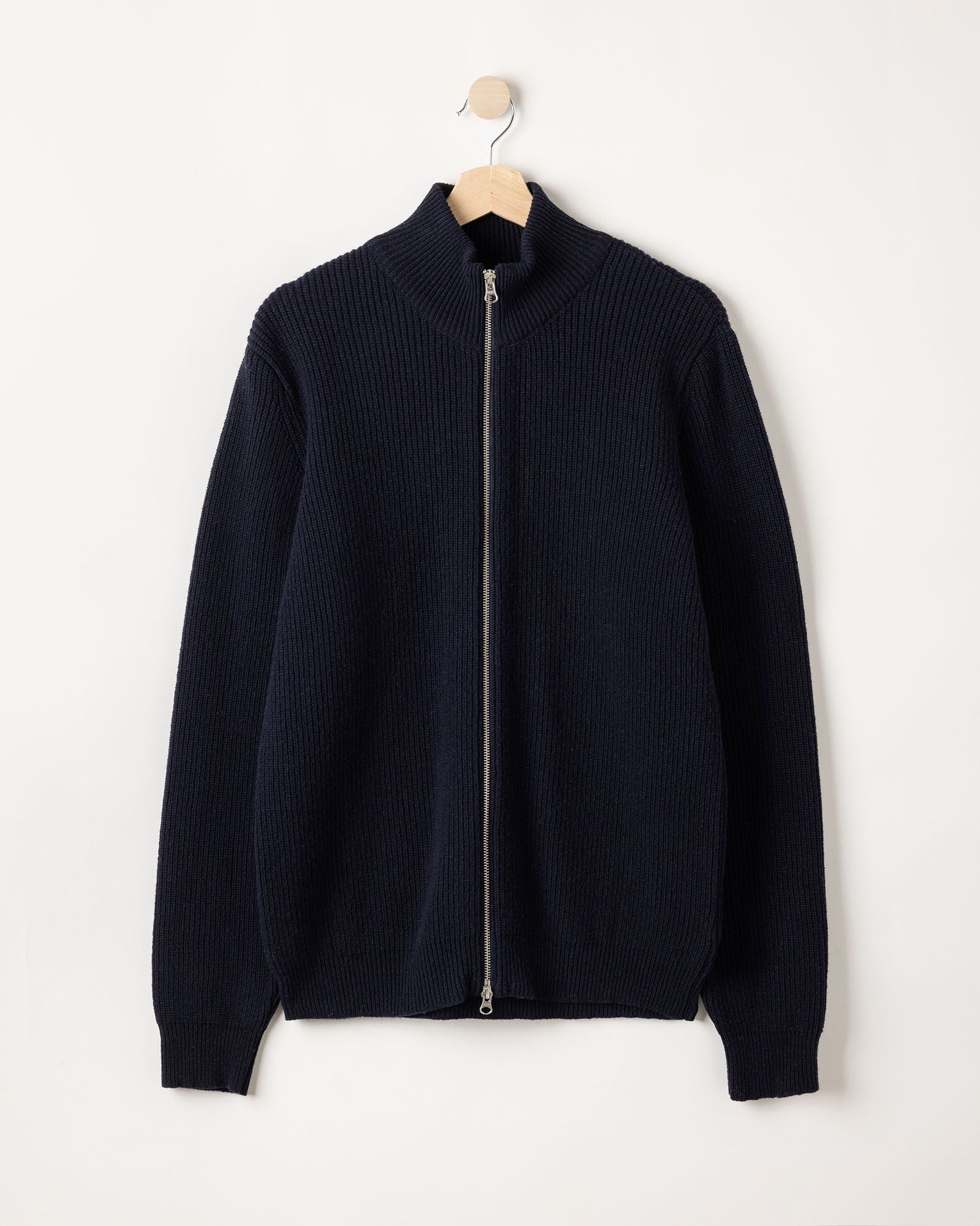 Frank Full Zip Jumper - Navy
