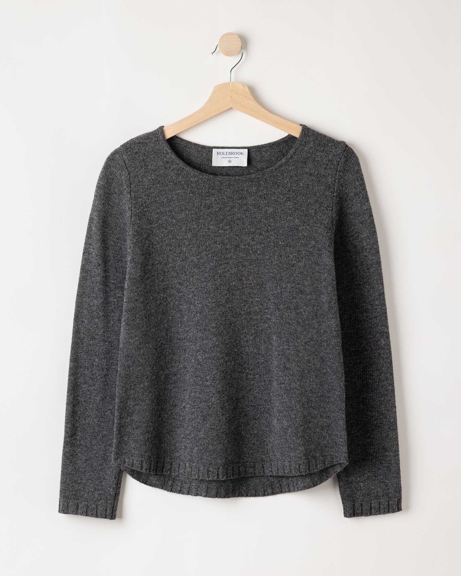 Linda Crew Neck Jumper - Dark Grey Mel.