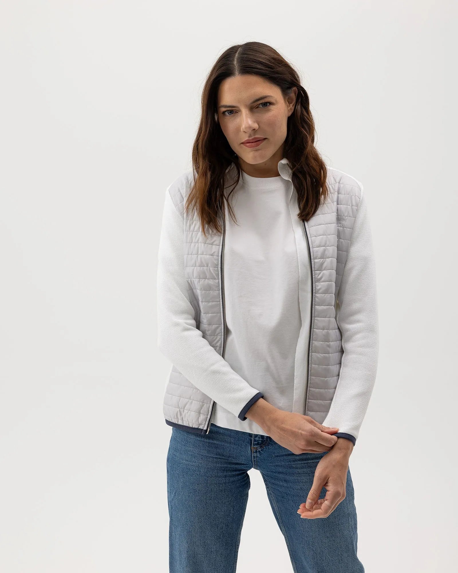 Mimmi Fullzip WP - White/Marble Grey