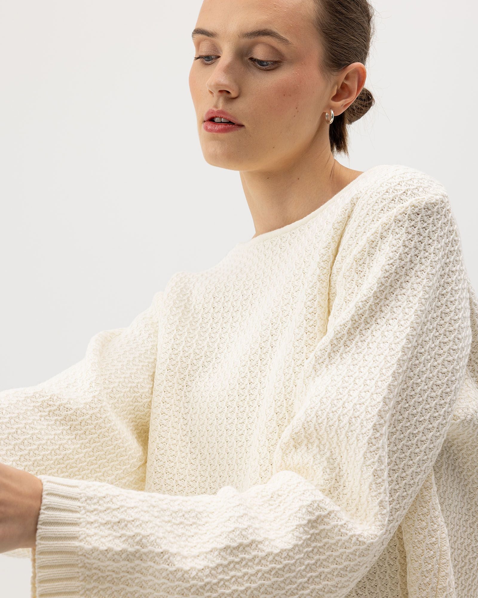Nora Crew Neck Jumper - Off White