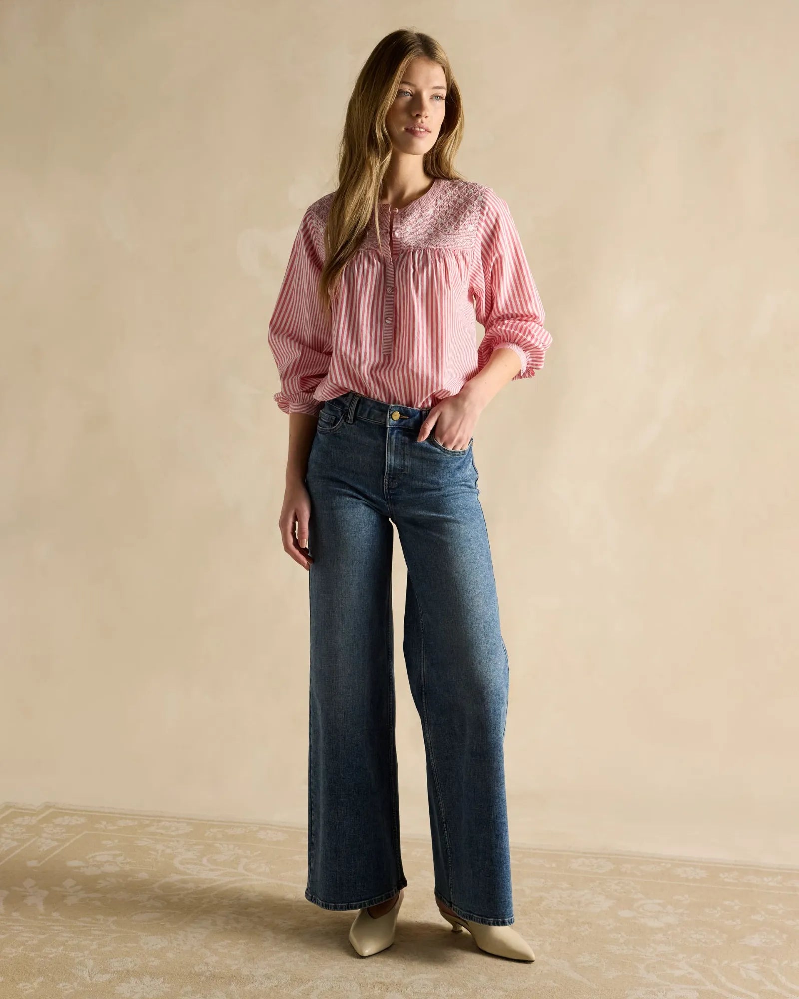 Amelie Blouse - Red/White
