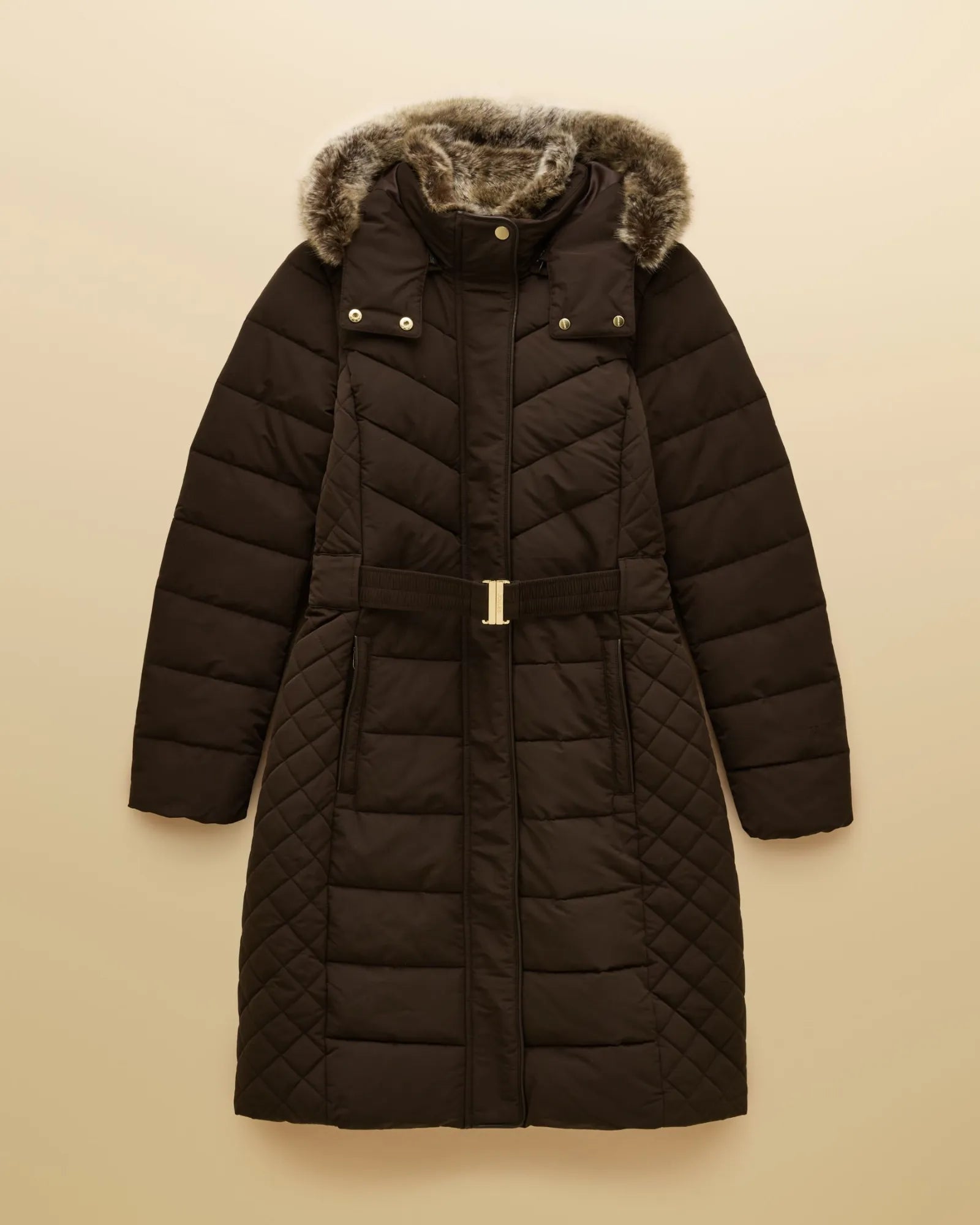 Aspen Long Coat - Brown