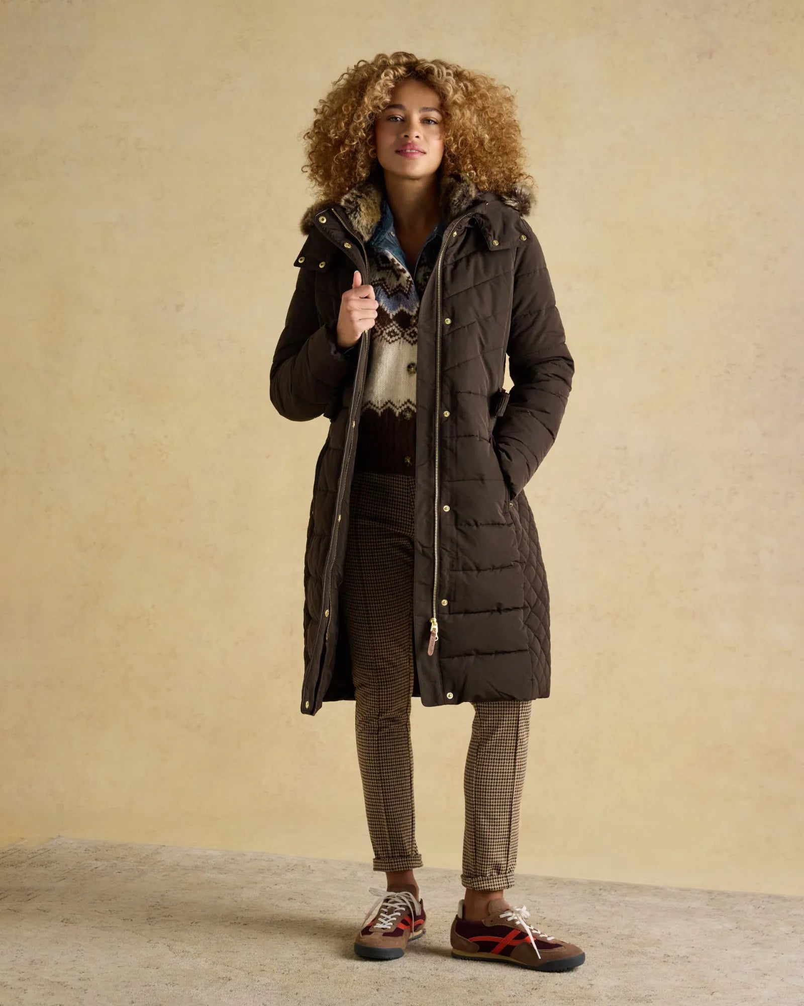 Aspen Long Coat - Brown