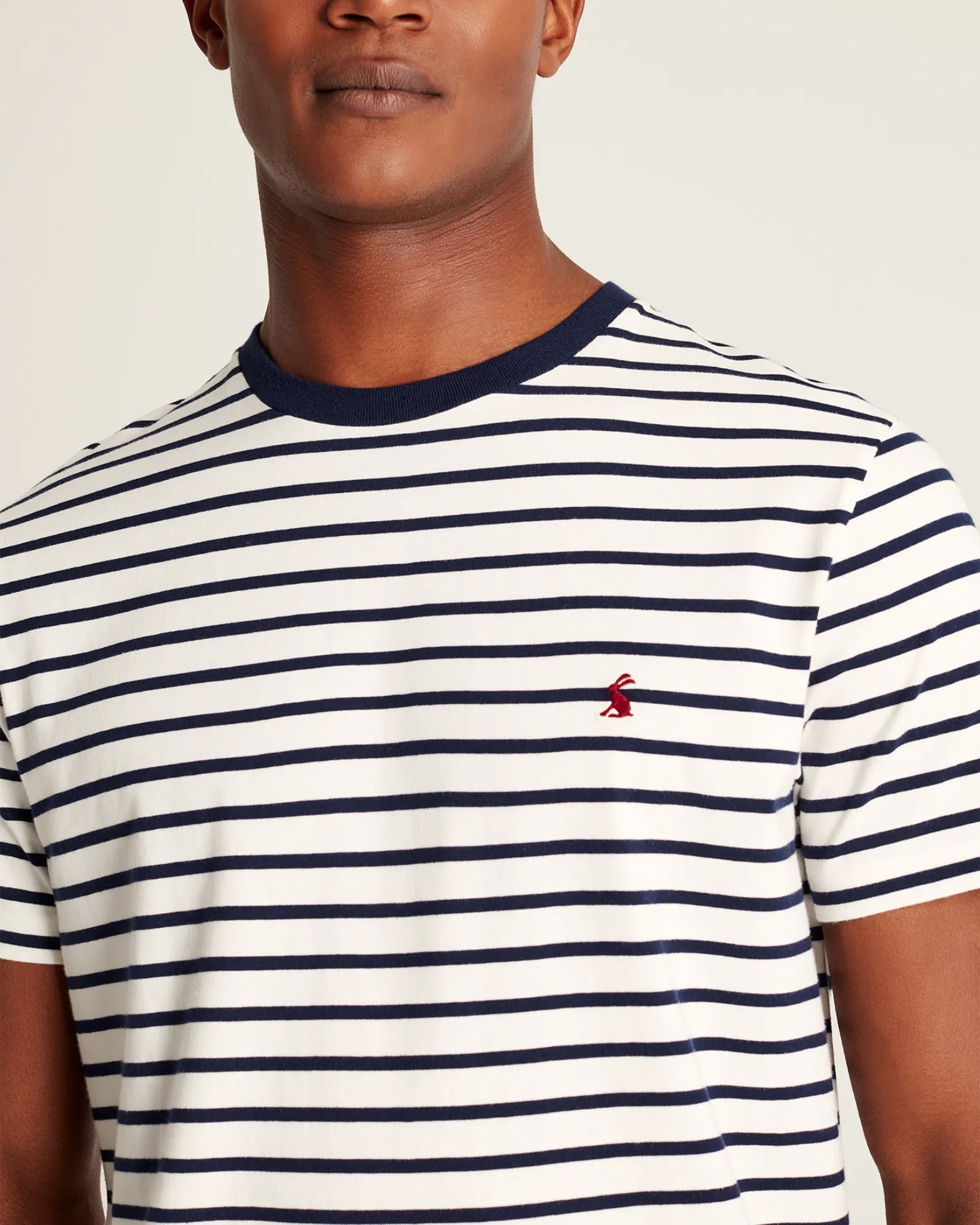 Boathouse Stripe T-Shirt - Cream Navy Stripe