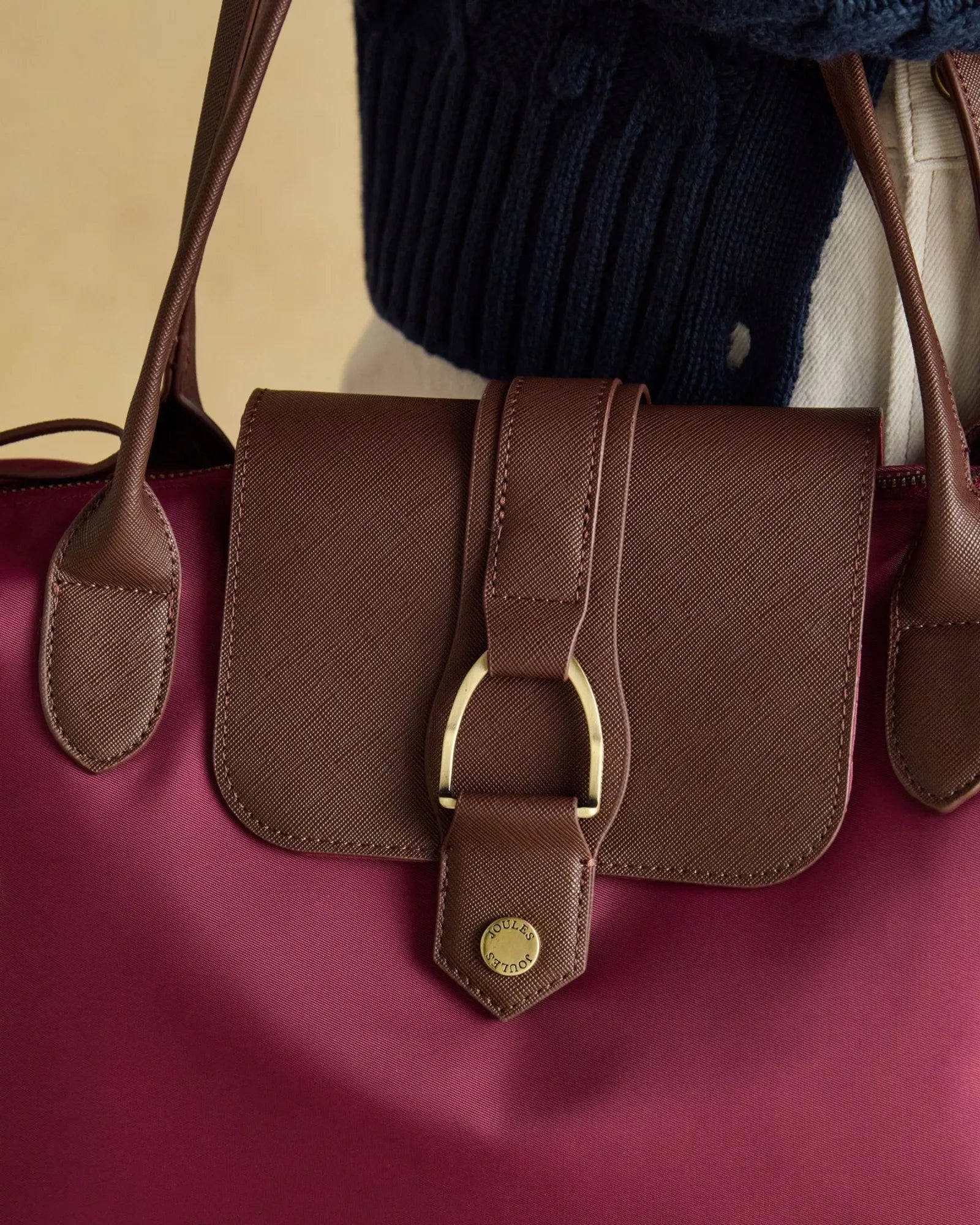 Edie Shopper Bag - Berry Red