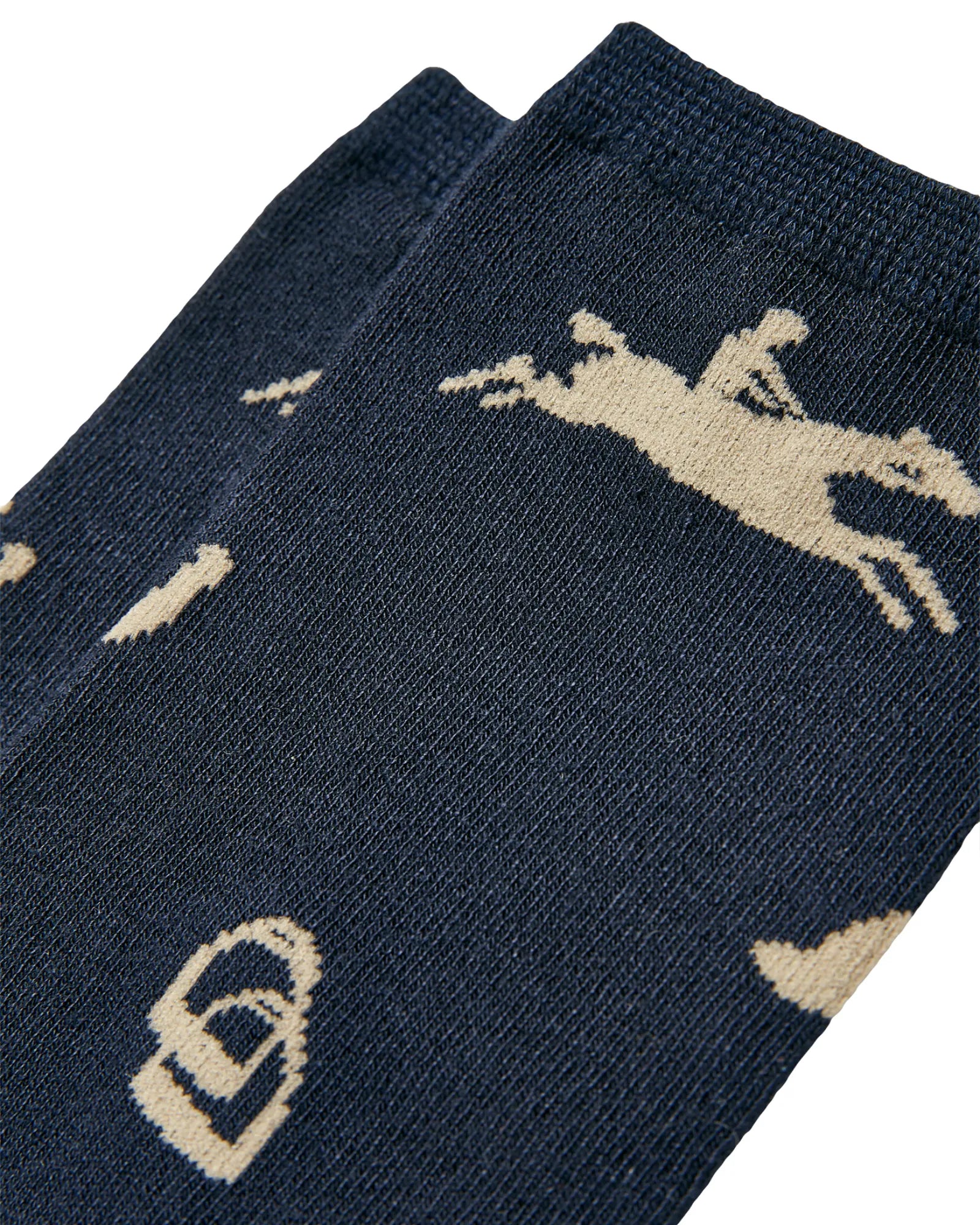 Excellent Everyday Pair Of Socks - Navy Horse