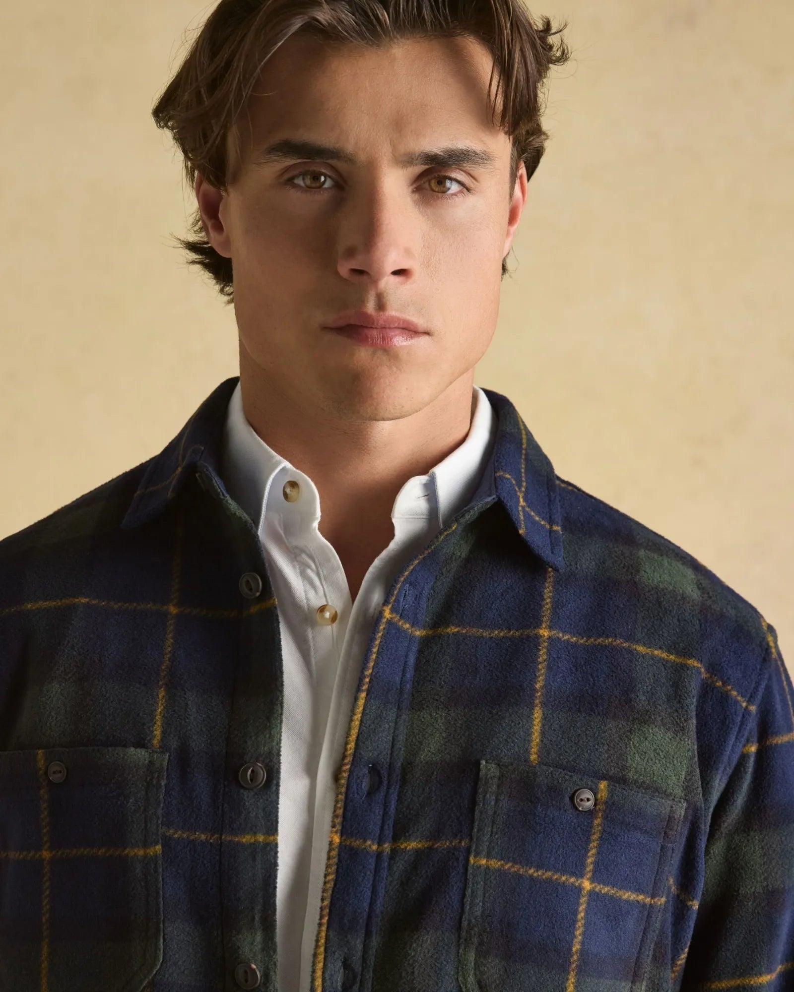 Fleece Shirt - Navy Check