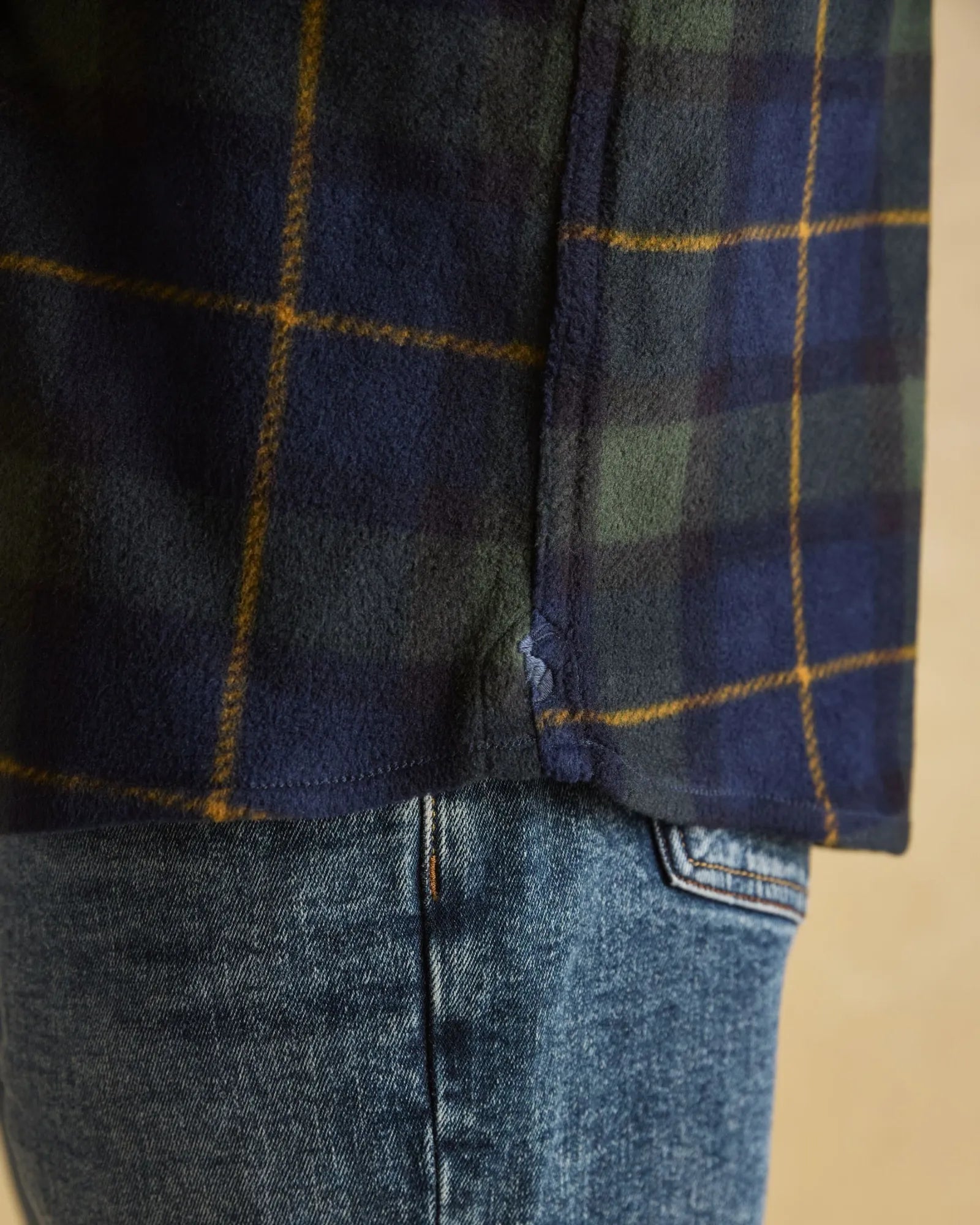 Fleece Shirt - Navy Check