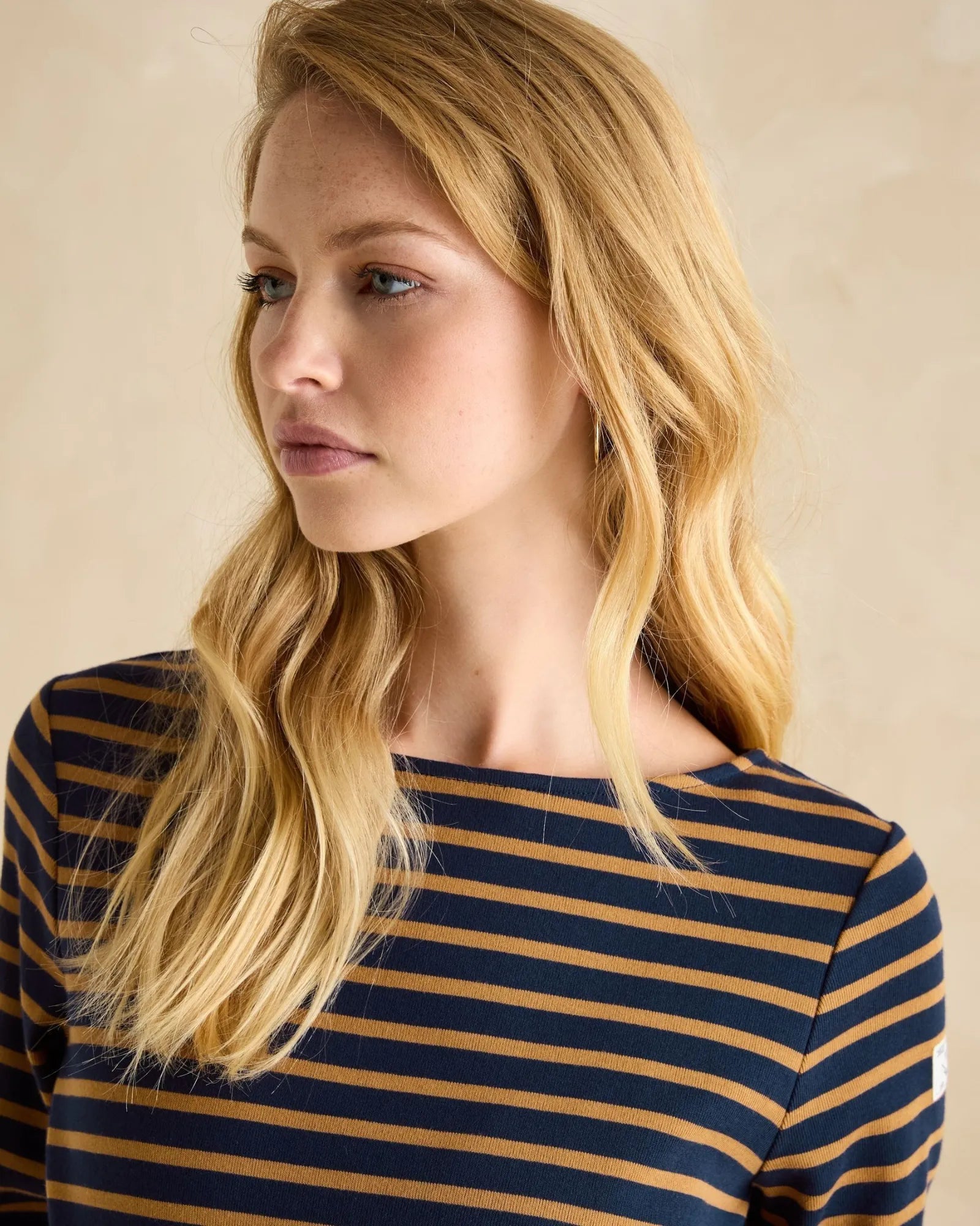 Harbour Top - Navy/Tan