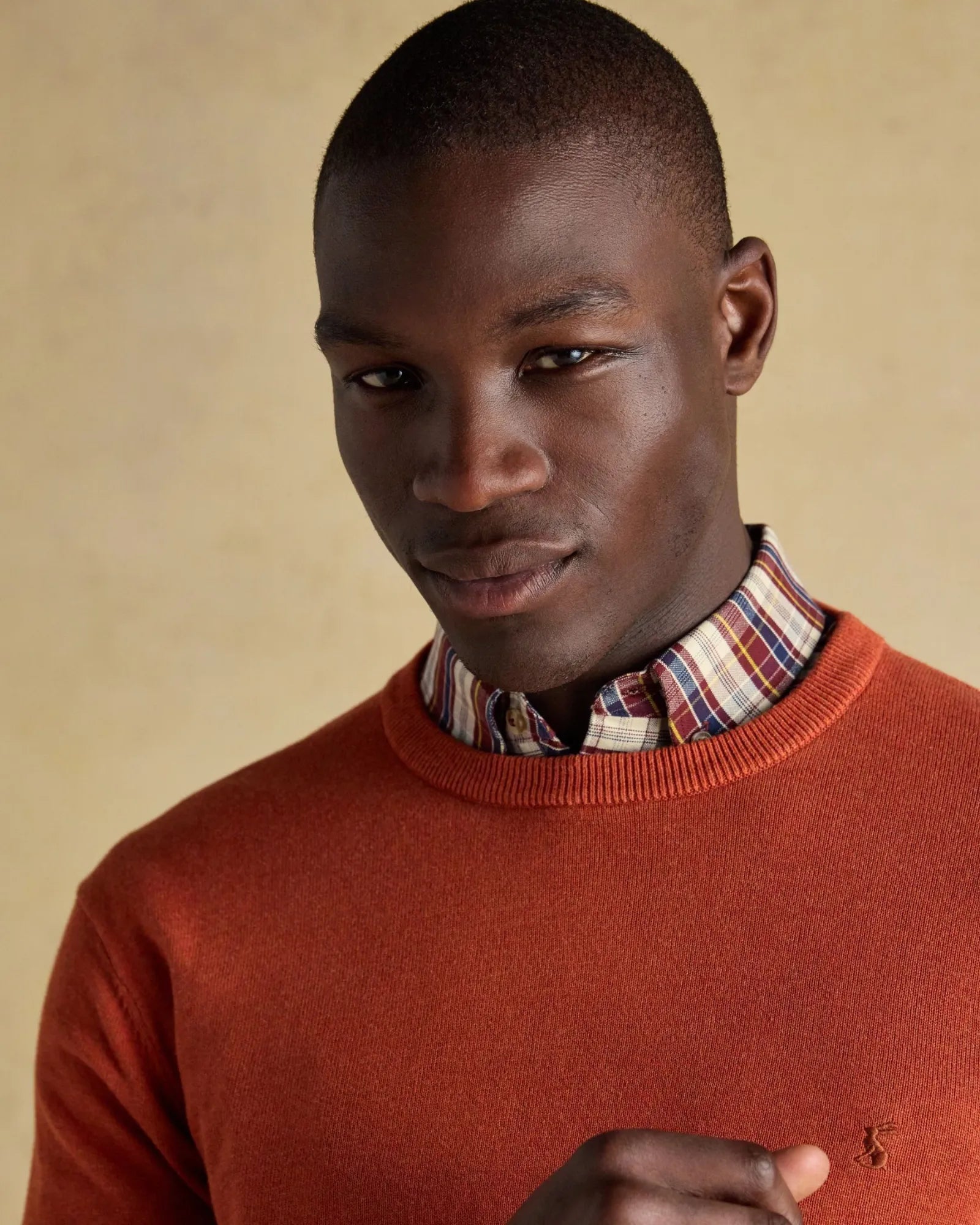 Hillside Crew Neck Jumper - Orange