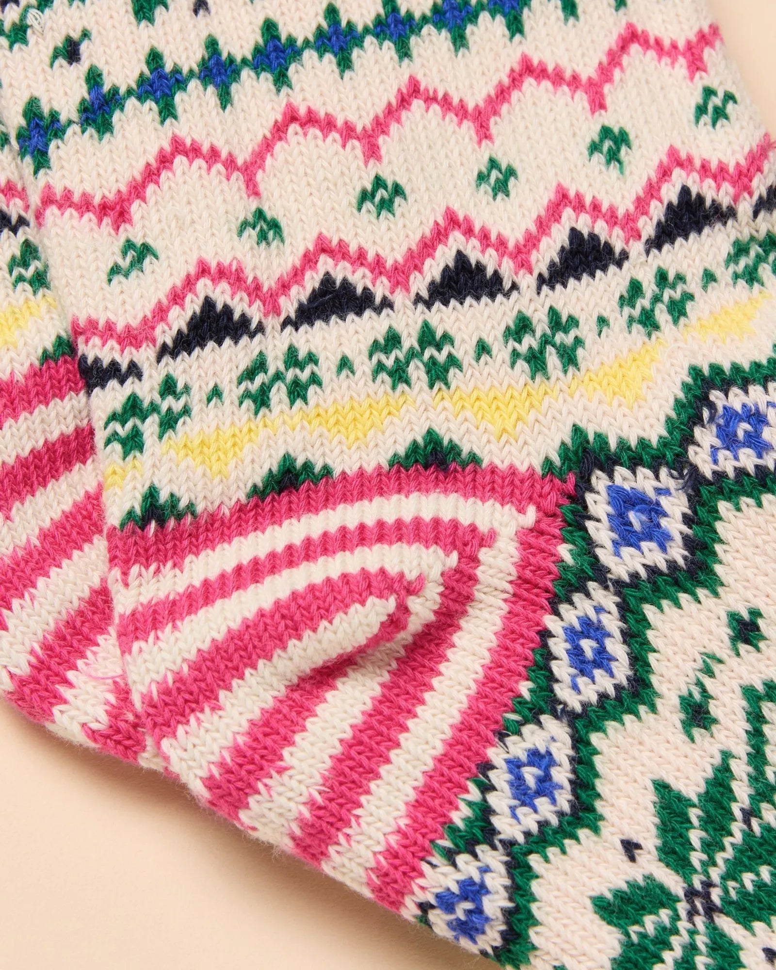 Lucille Socks - White/Green