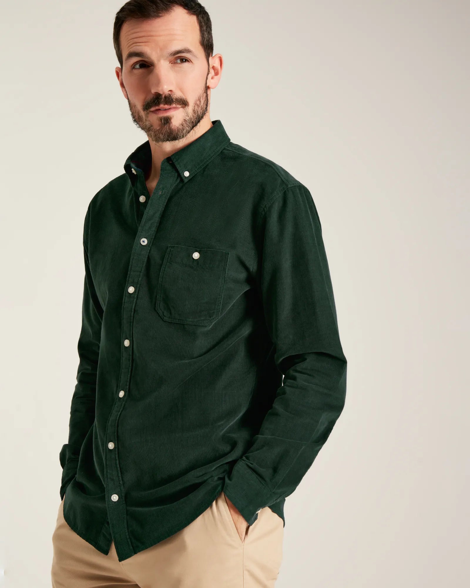 Miller Green Classic Fit Cord Shirt