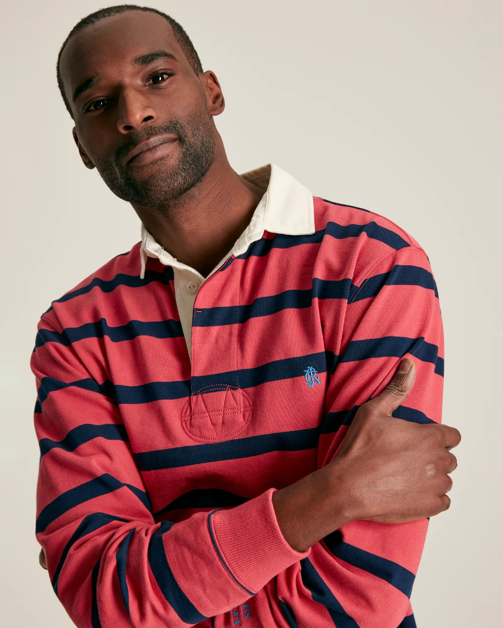 Onside Pink/Navy Striped Rugby Shirt