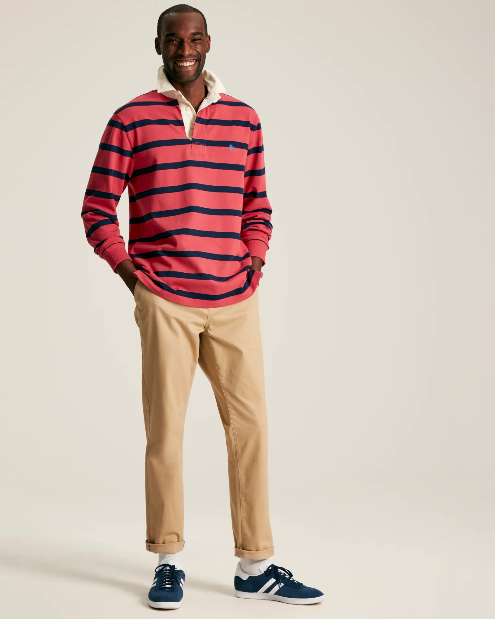 Onside Pink/Navy Striped Rugby Shirt