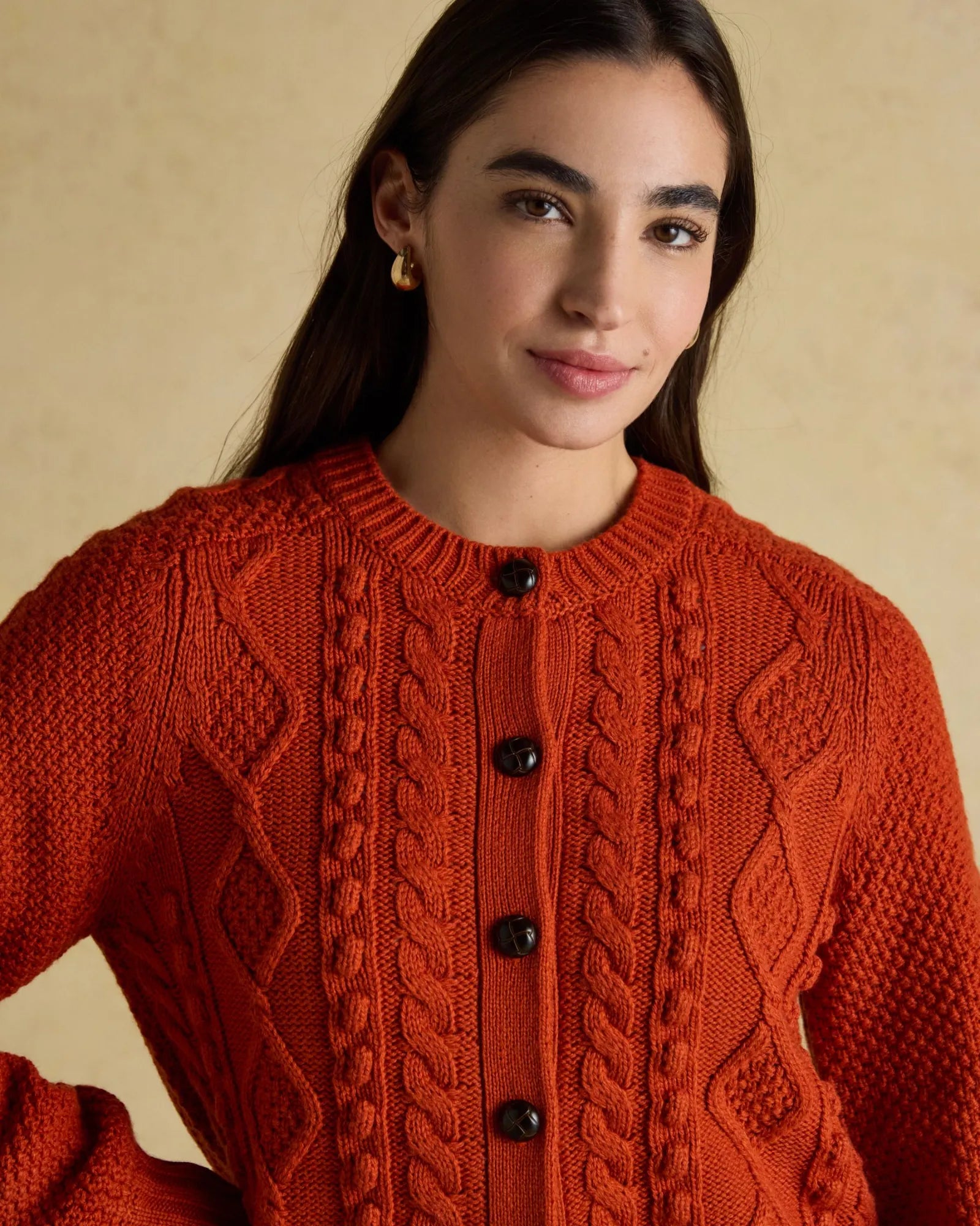 Rafferty Cardigan - Burnt Orange