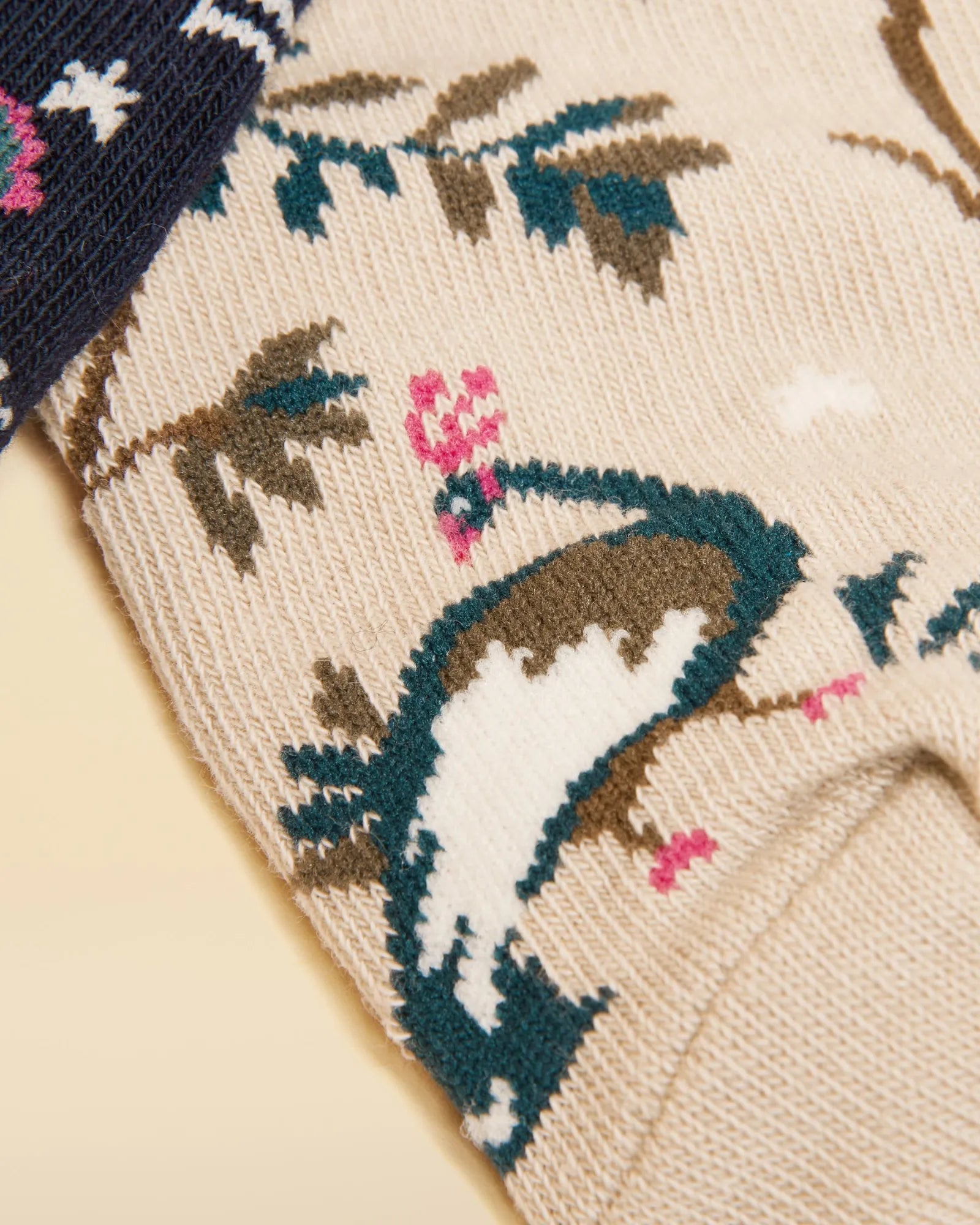 Rilla Pack of 2 Socks - Navy/Oatmeal