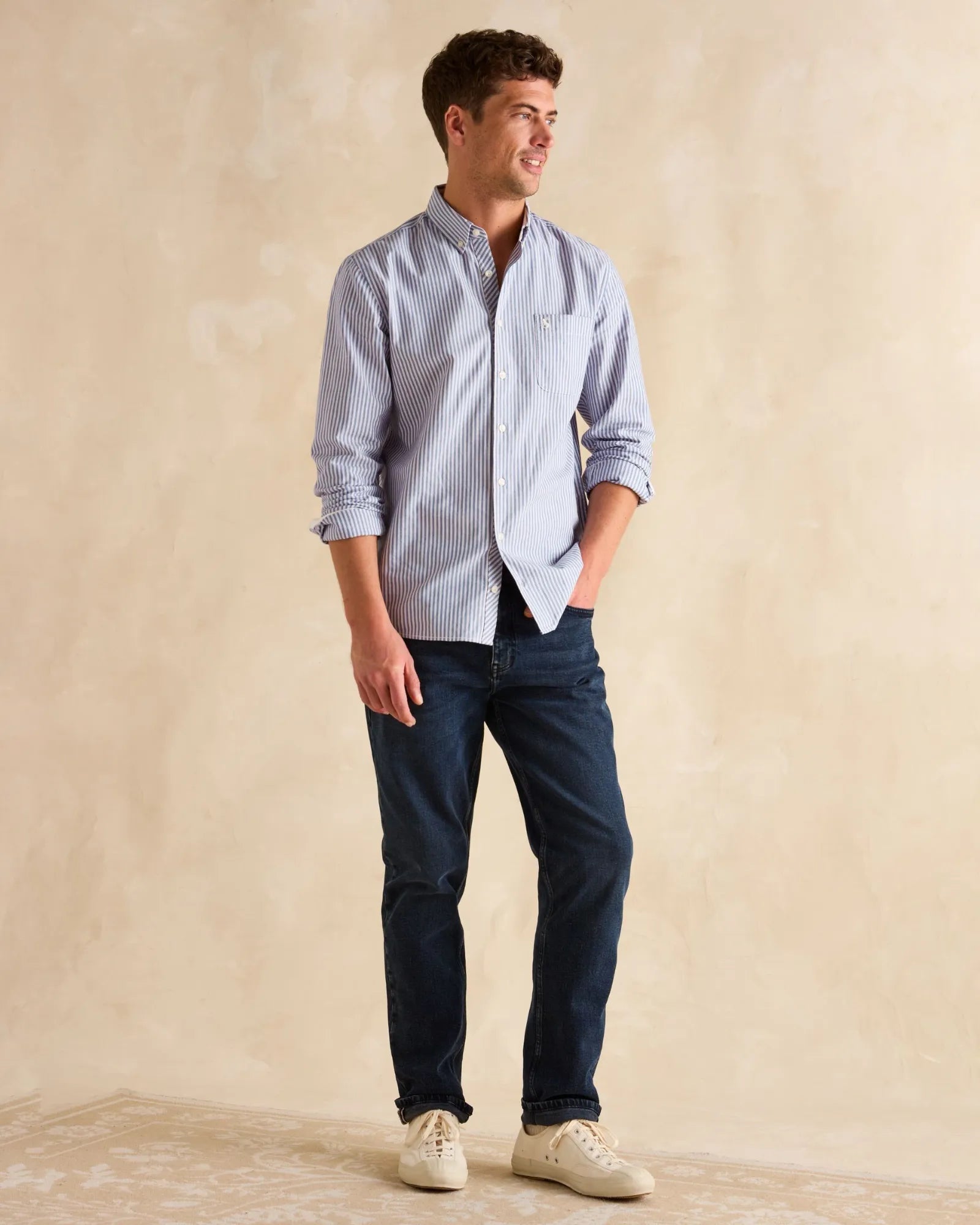 Stripe Oxford Shirt - Blue