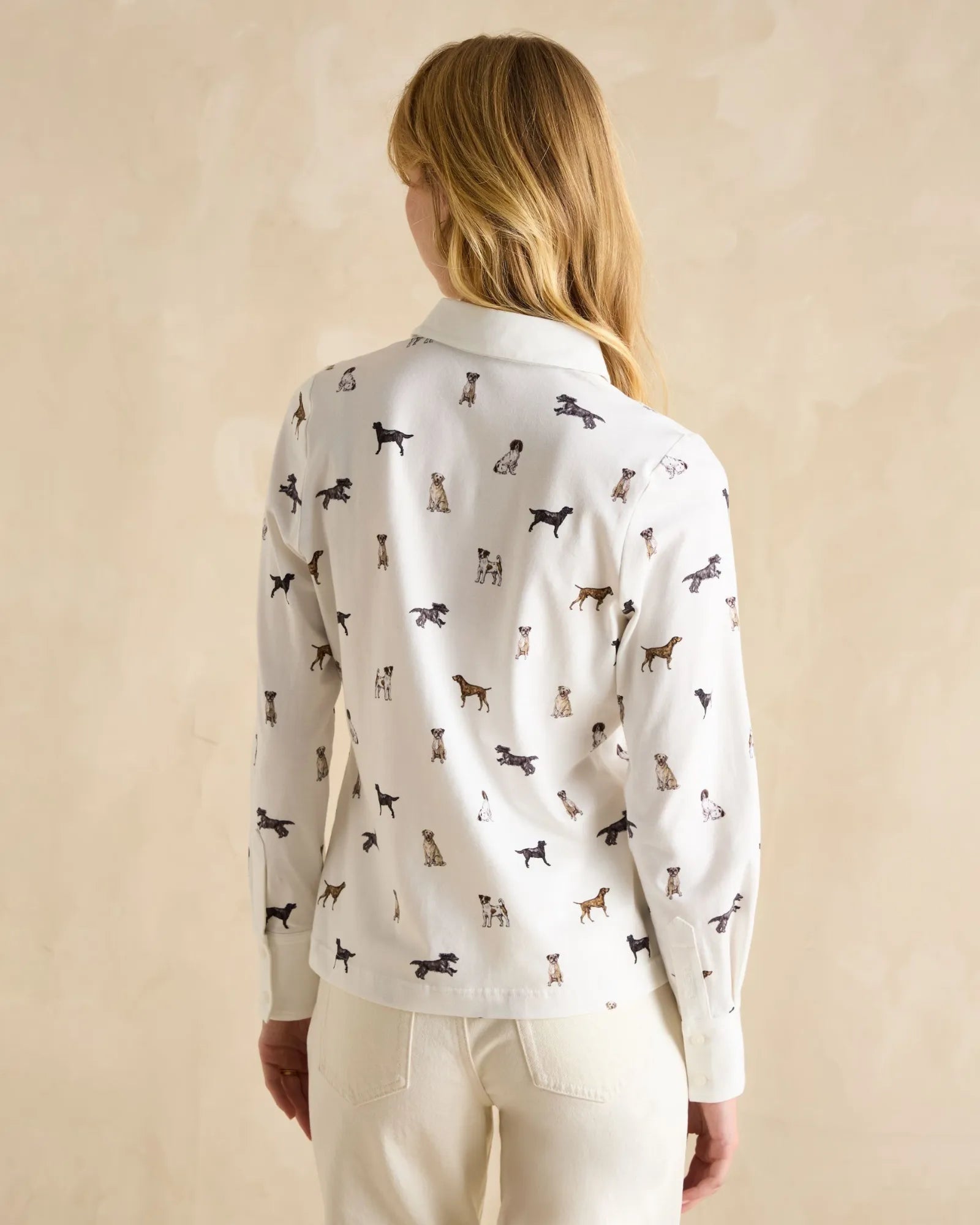 Joules X Elanor Tomlinson Shirt - Cream Dogs