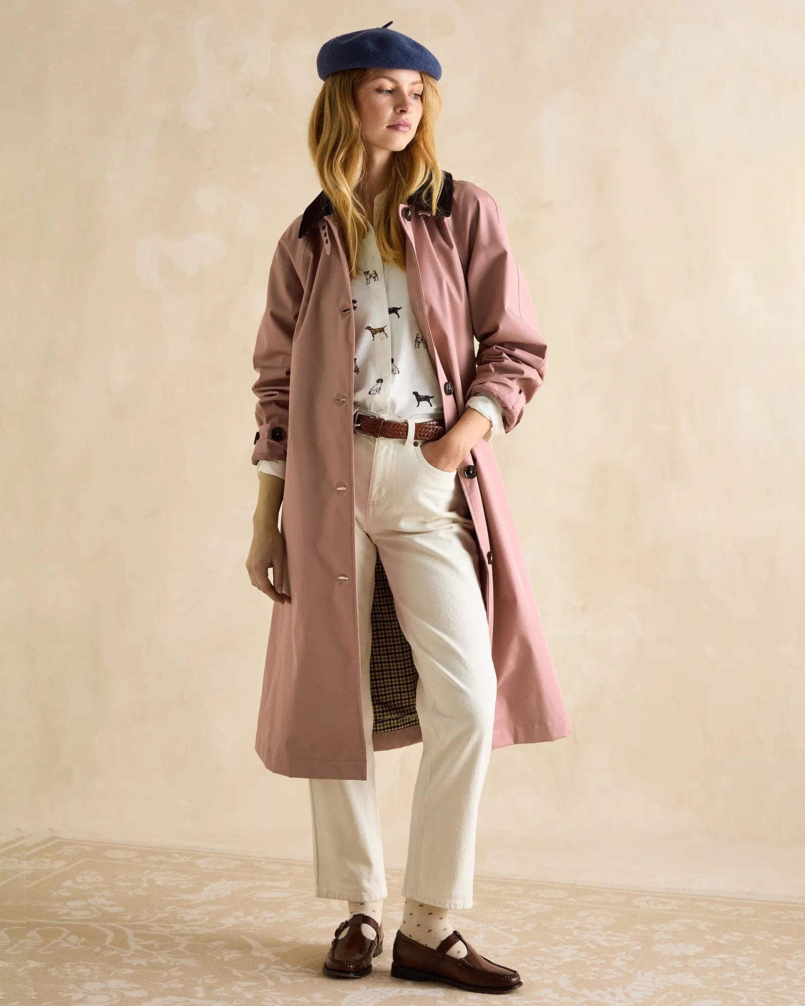 Joules X Elanor Tomlinson Shirt - Cream Dogs