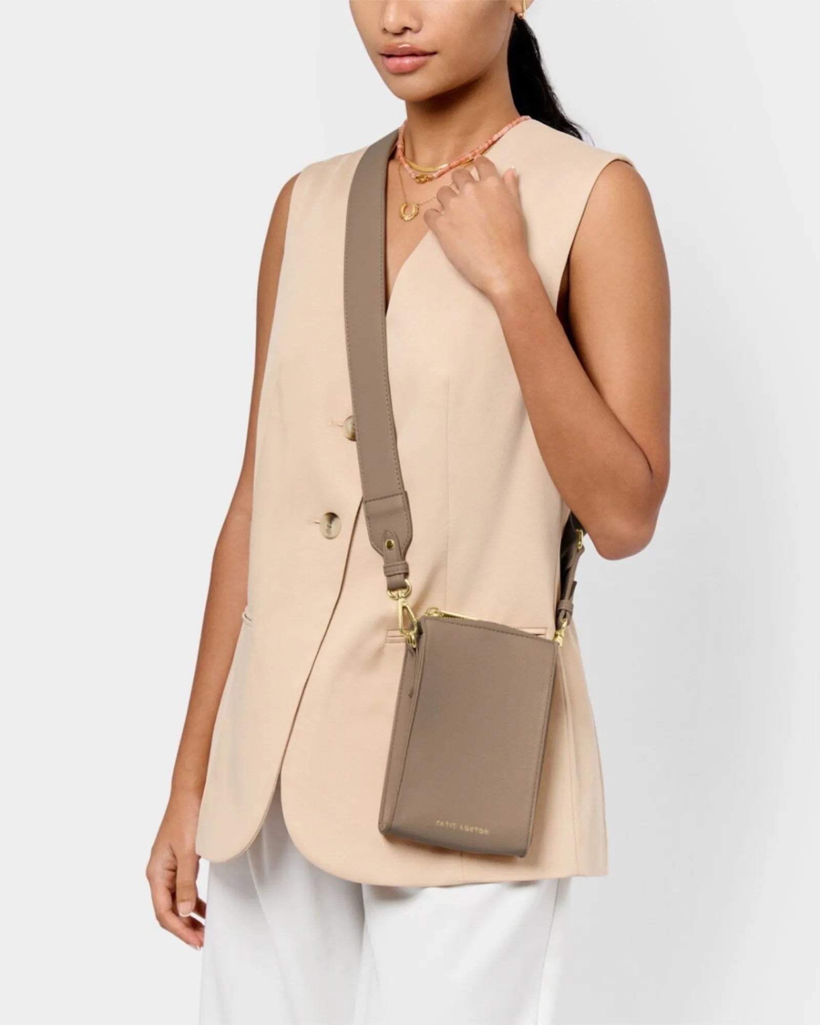 Effie Slim Crossbody Bag - Mocha