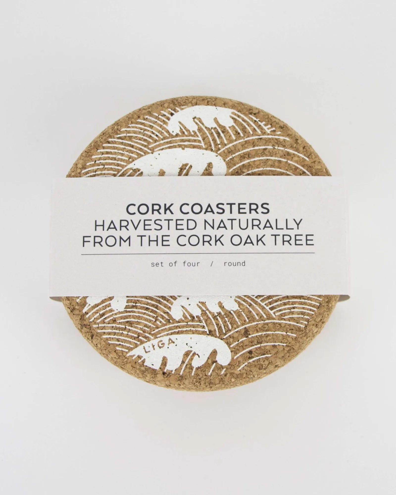 Cork Coaster Set - Wave