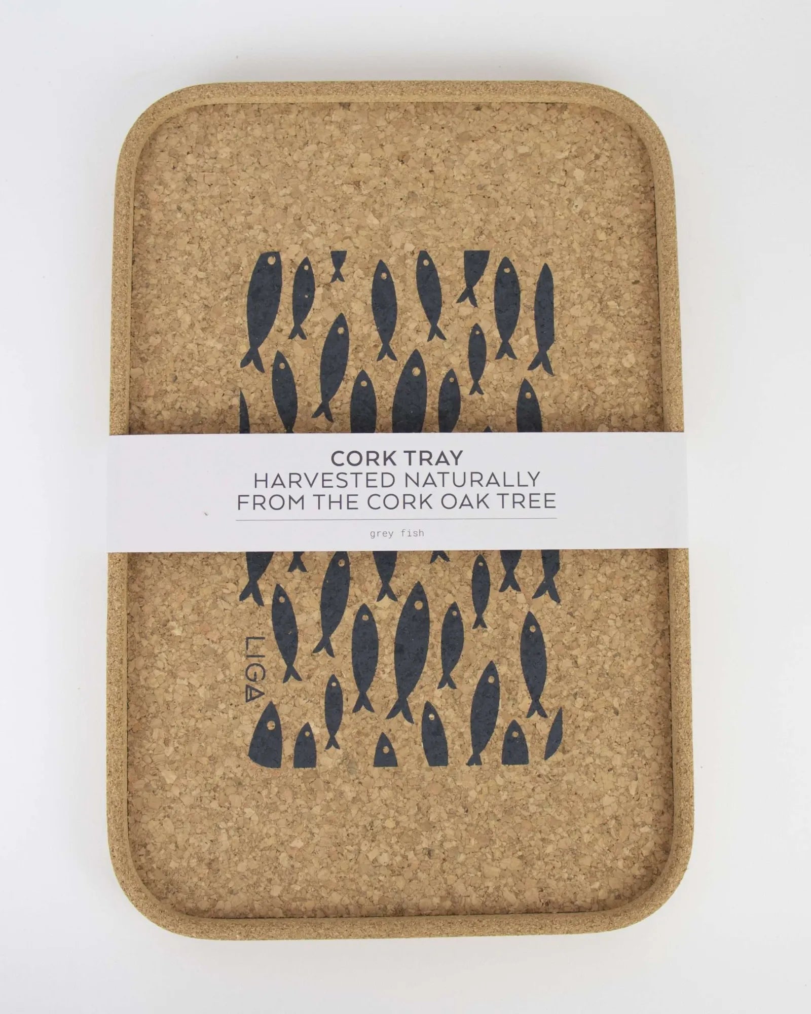 Cork Tray - Grey Fish