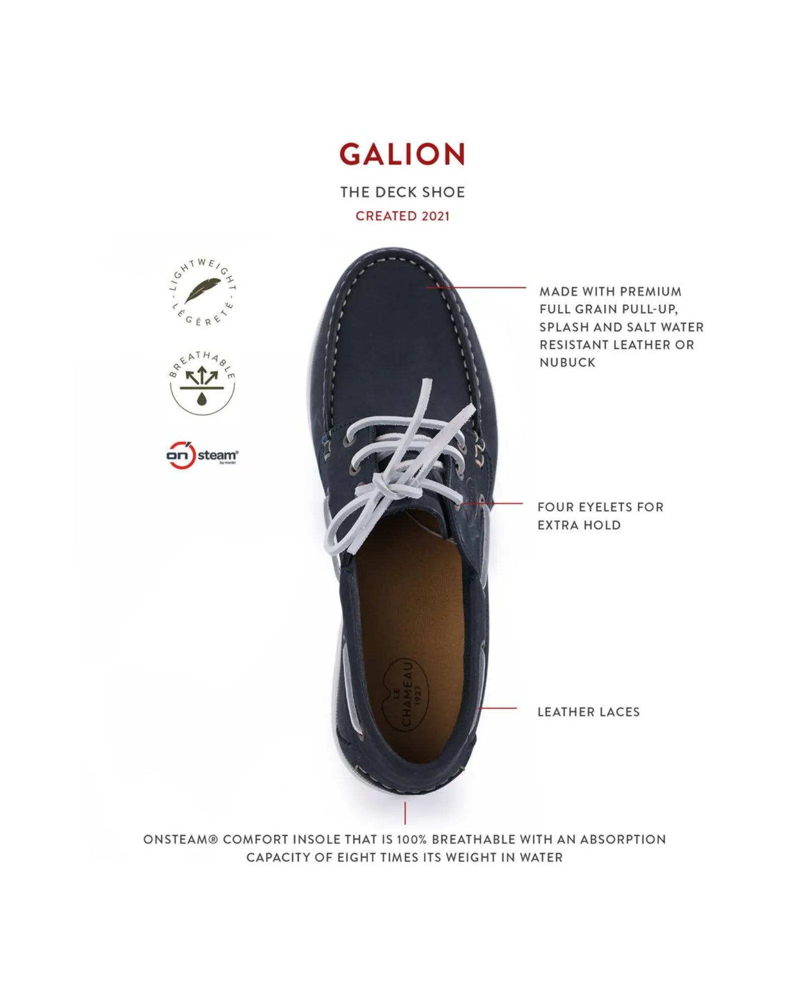 Galion Nubuck Homme Deck Shoe - Tan