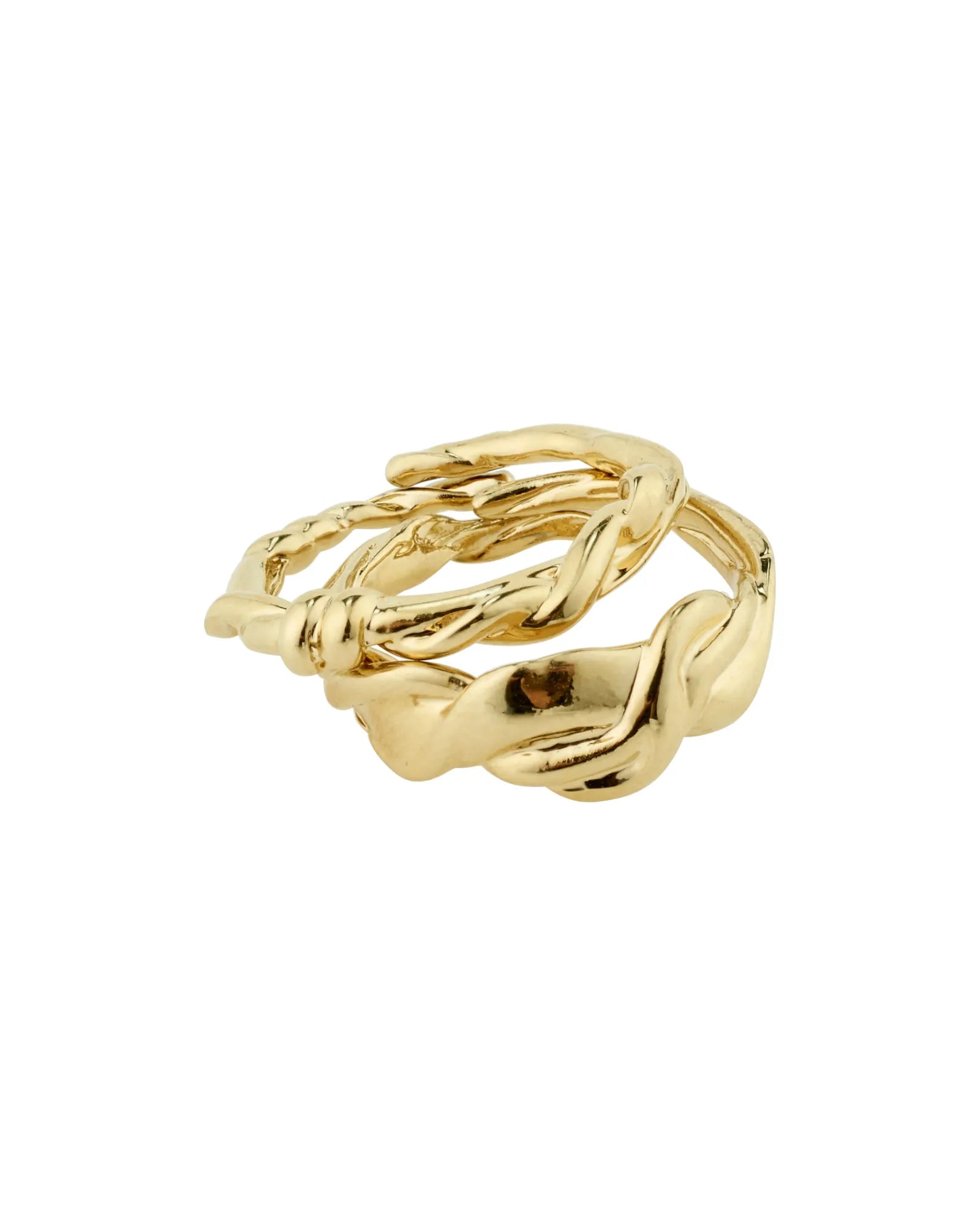 SUN 2-in-1 Recycled Ring Set - Gold Plated