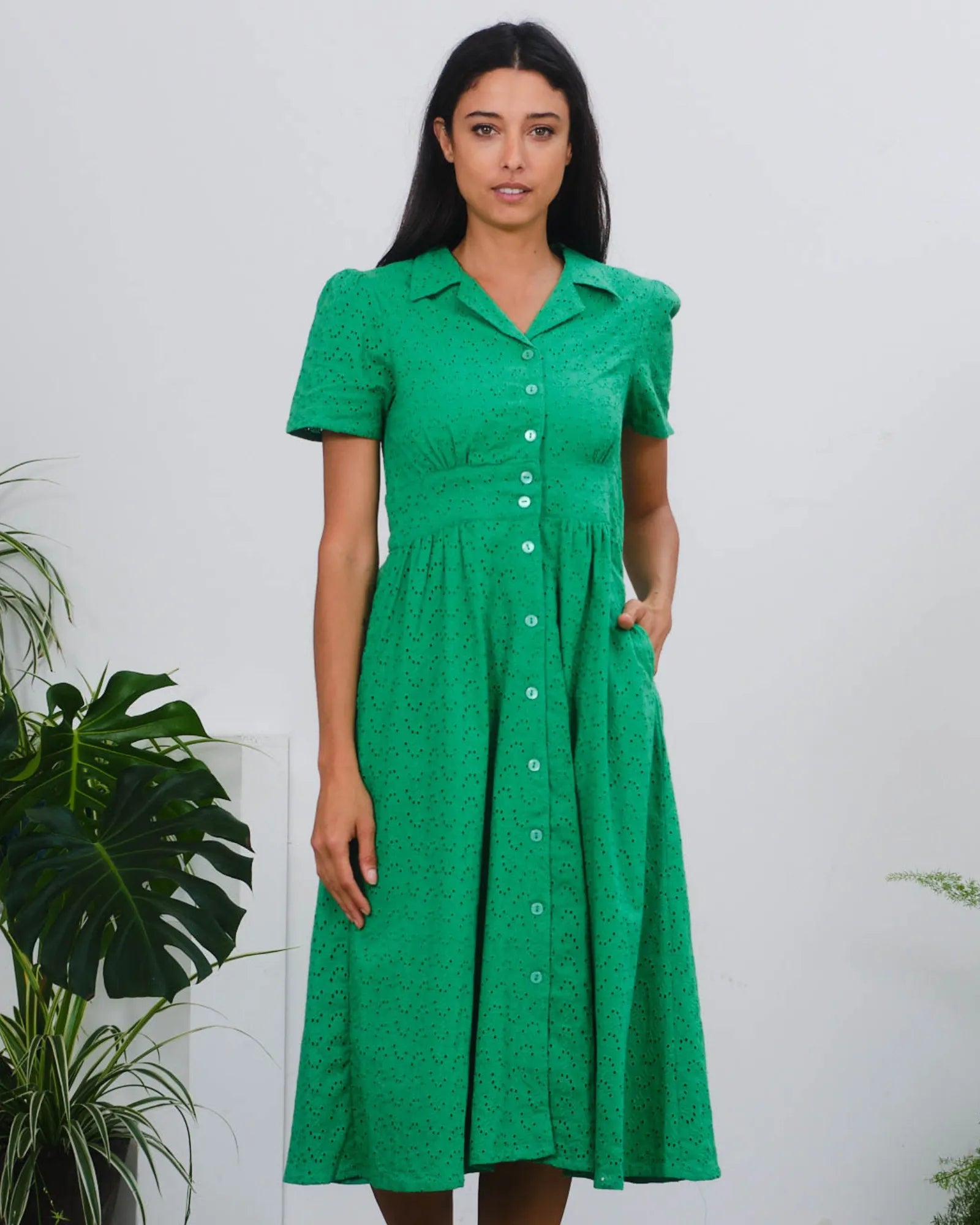 Birdy Dress - Schiffly Green