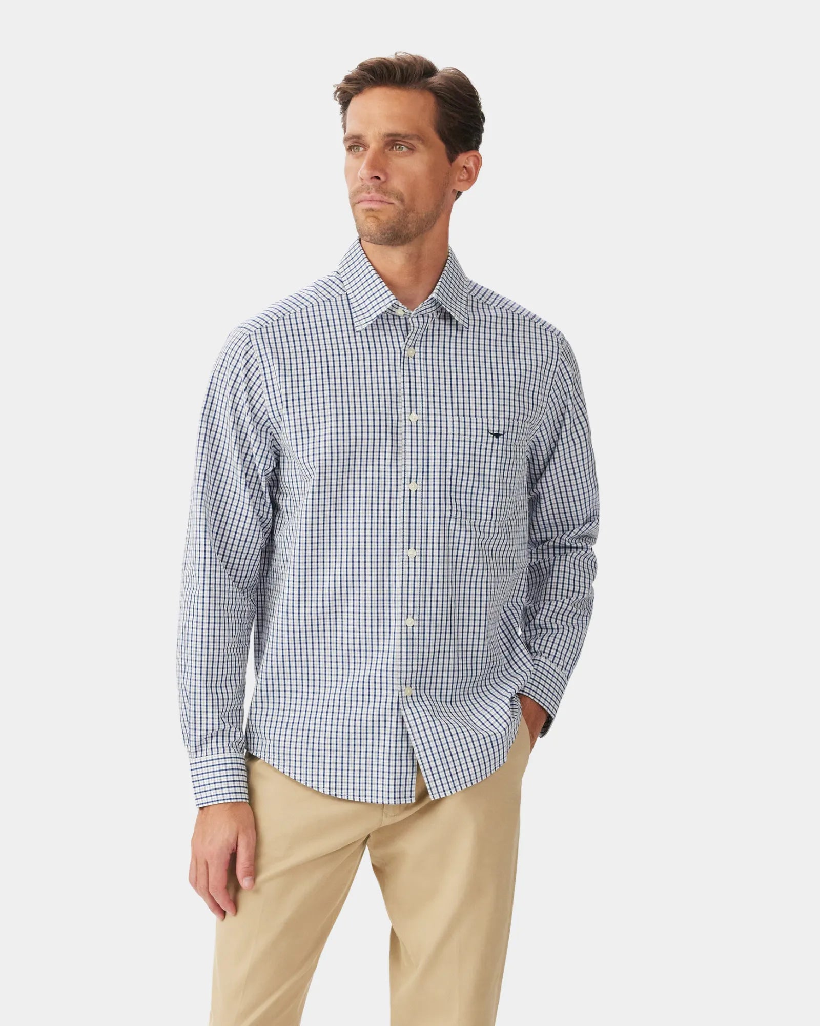 Augusta Classic Shirt - White/Blue