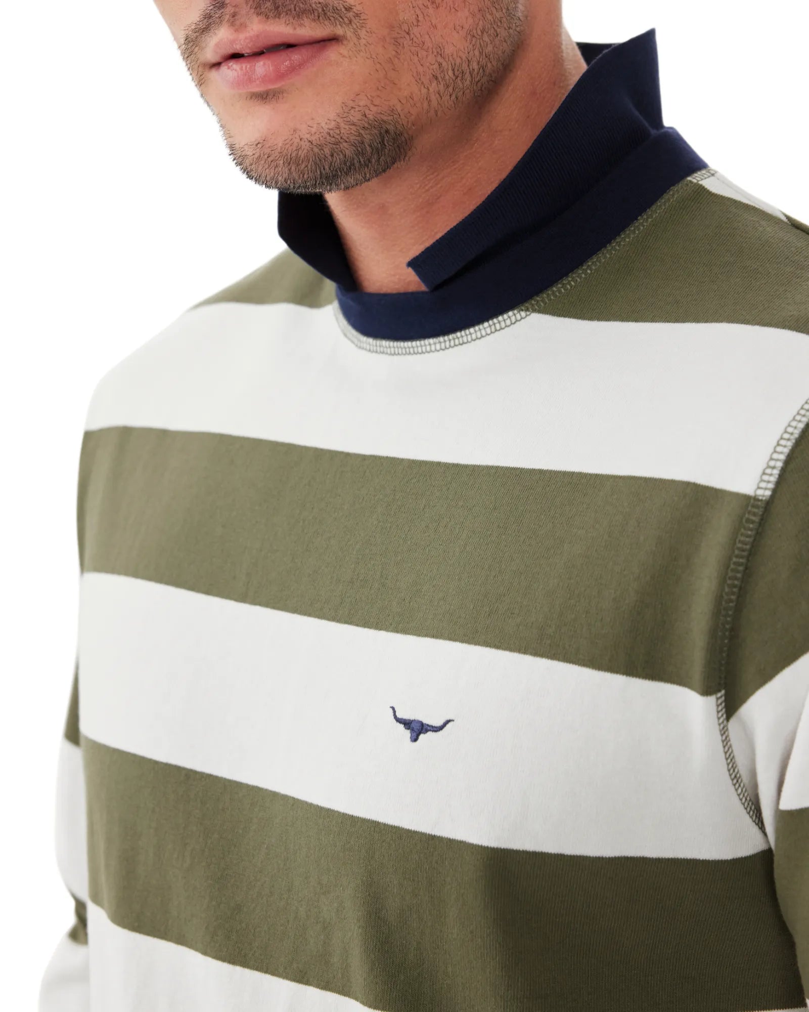 Camden Rugby Shirt - Olive/White