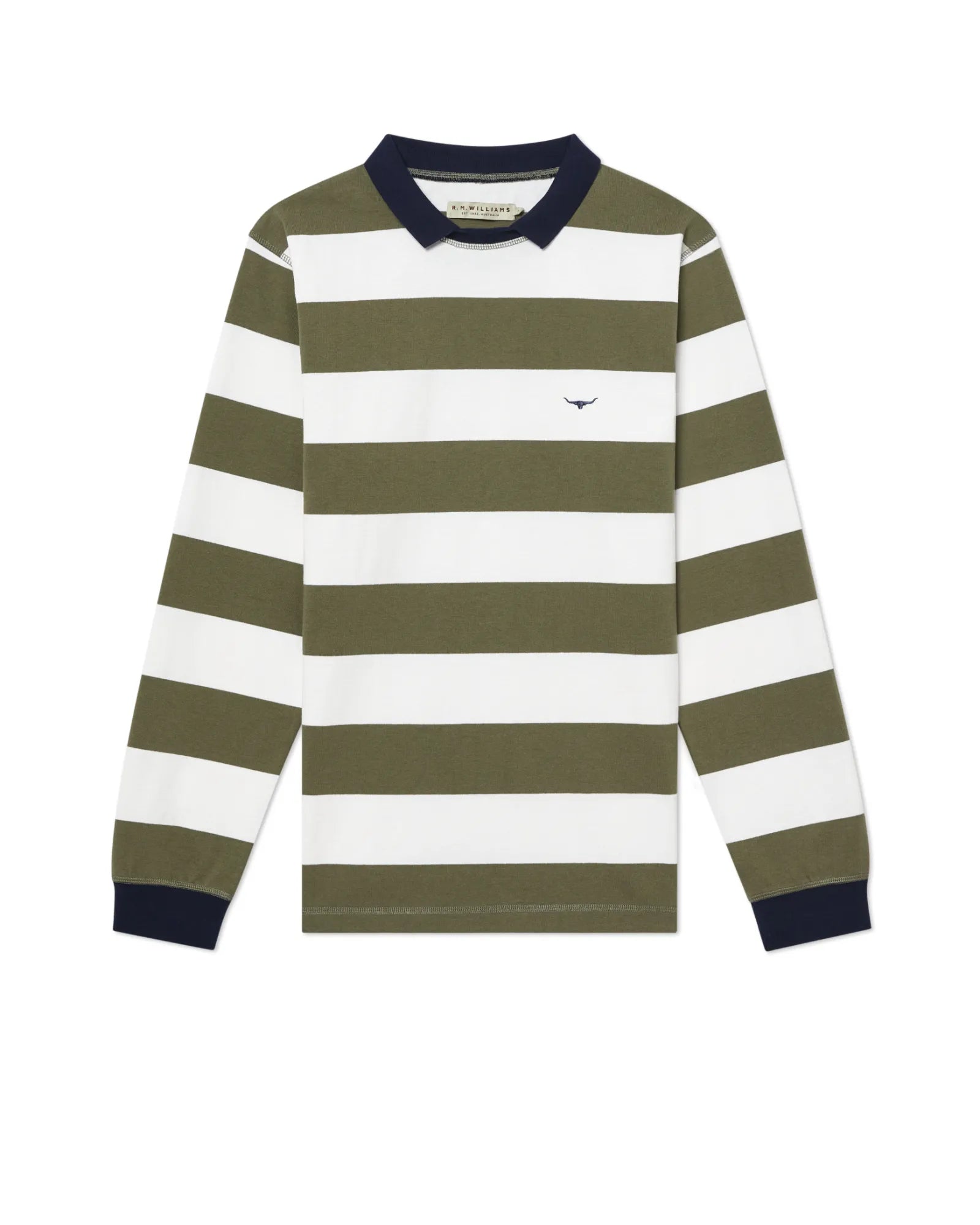 Camden Rugby Shirt - Olive/White