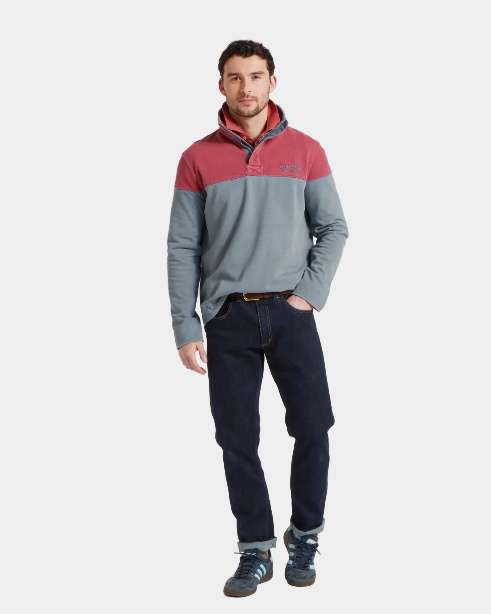 Helford Sweatshirt - Red/Blue