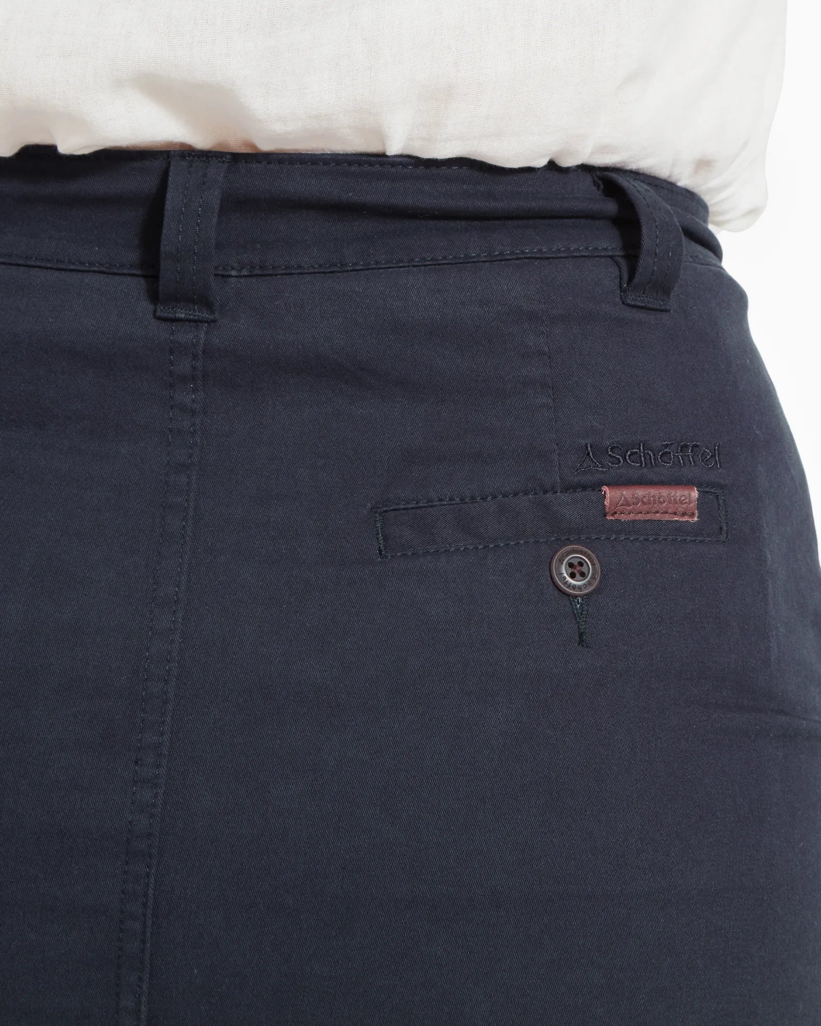 Lily Navy Chino Skirt