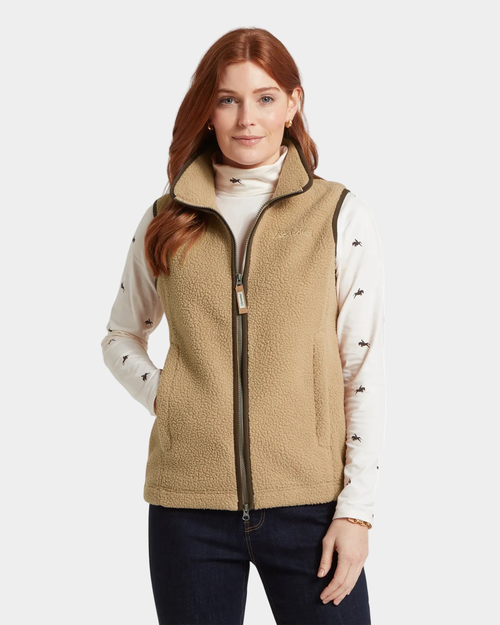 Lyndon Retro Fleece Gilet - Tan